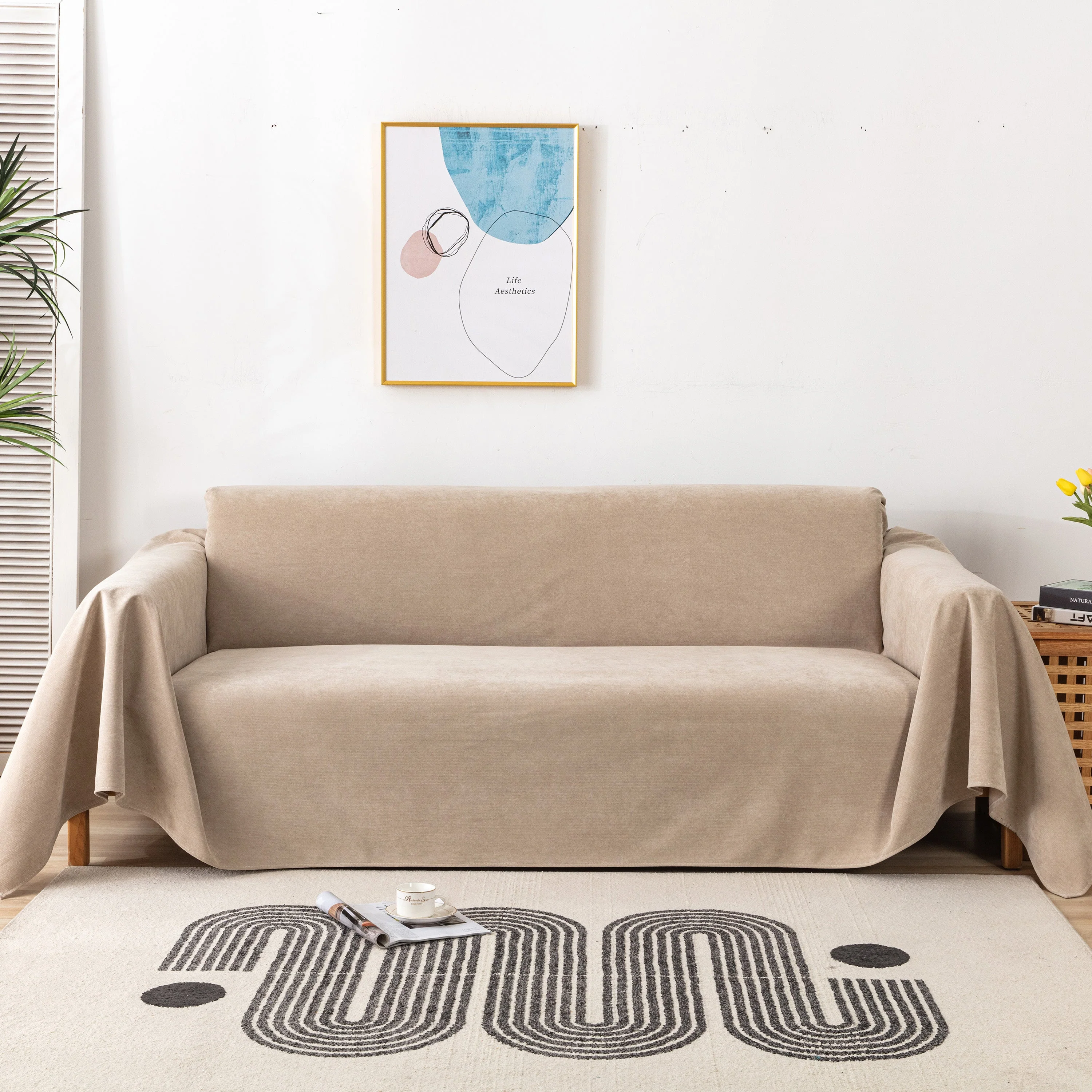Waterproof Scratch-Resistant Furniture Covers for Pets, Non-Slip Couch Cover Throw - Image 49