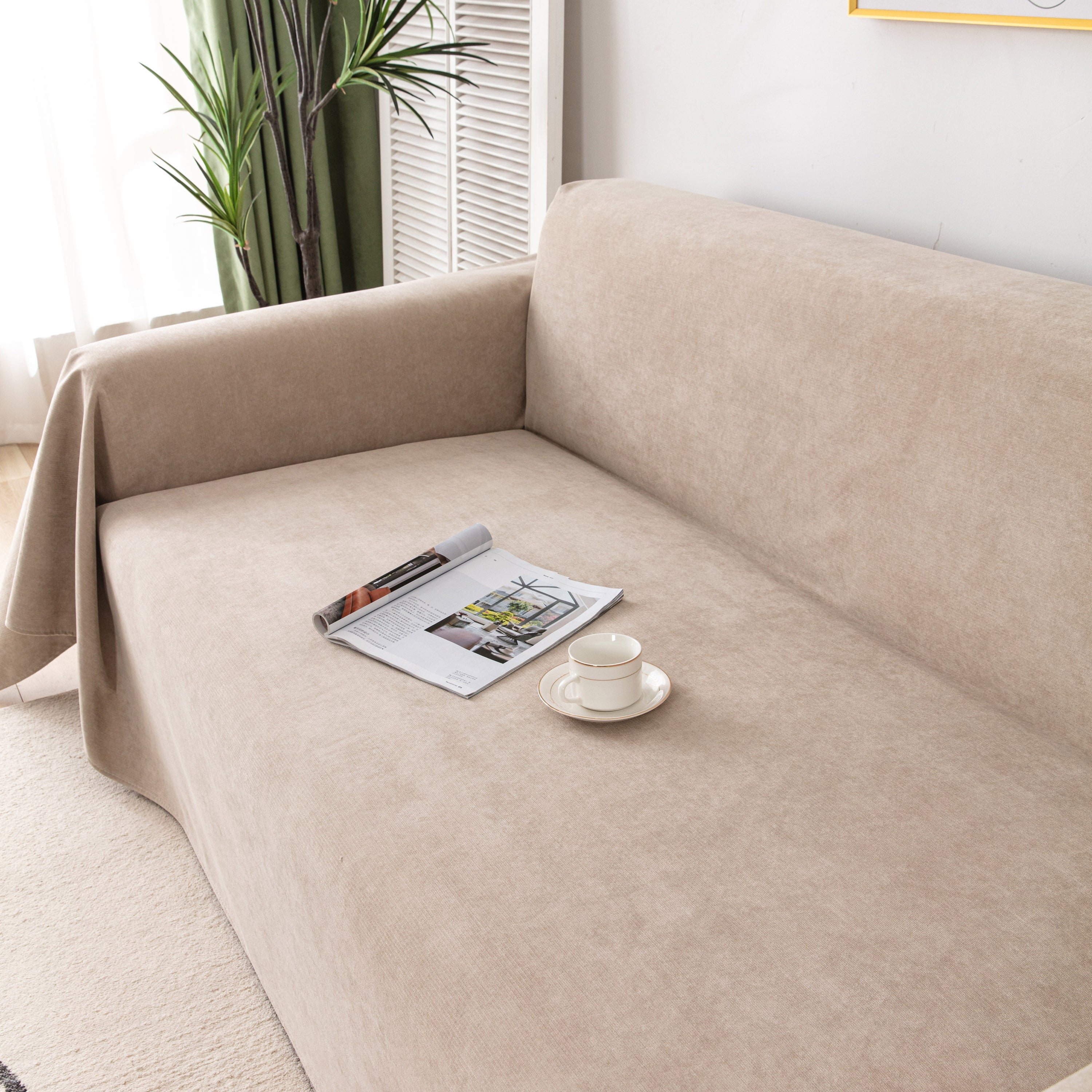 Waterproof Scratch-Resistant Furniture Covers for Pets, Non-Slip Couch Cover Throw - Image 59