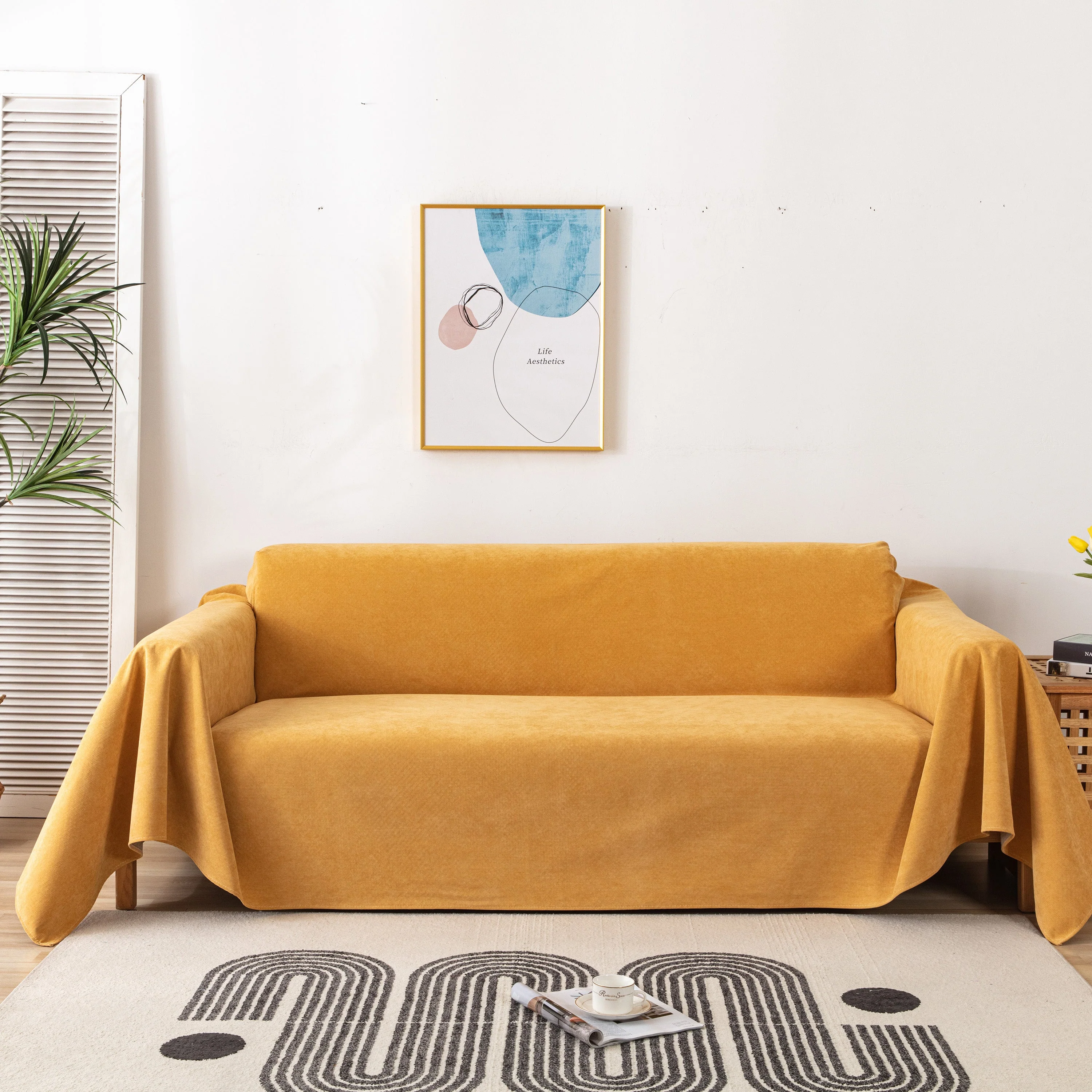 Waterproof Scratch-Resistant Furniture Covers for Pets, Non-Slip Couch Cover Throw - Image 63