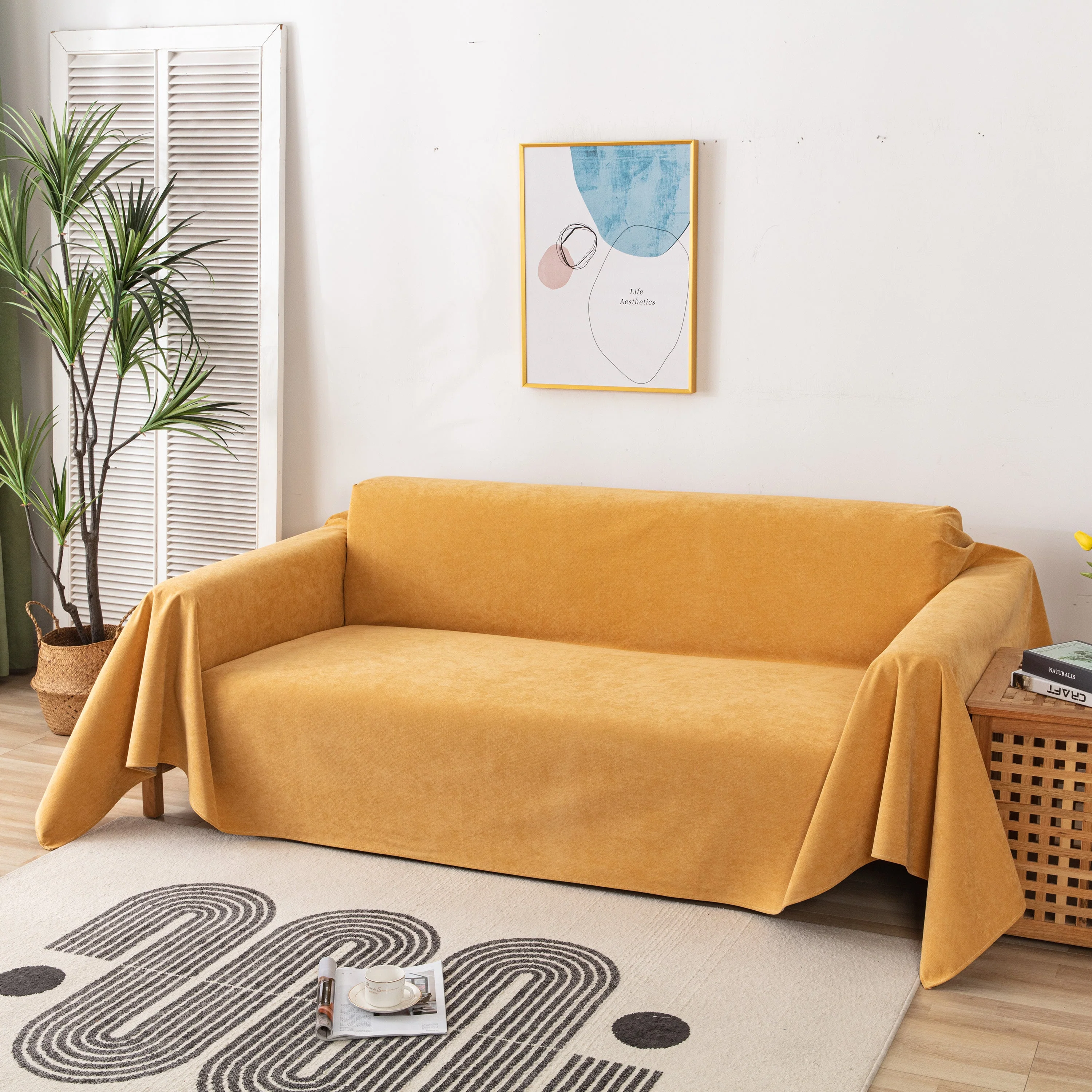 Waterproof Scratch-Resistant Furniture Covers for Pets, Non-Slip Couch Cover Throw - Image 64