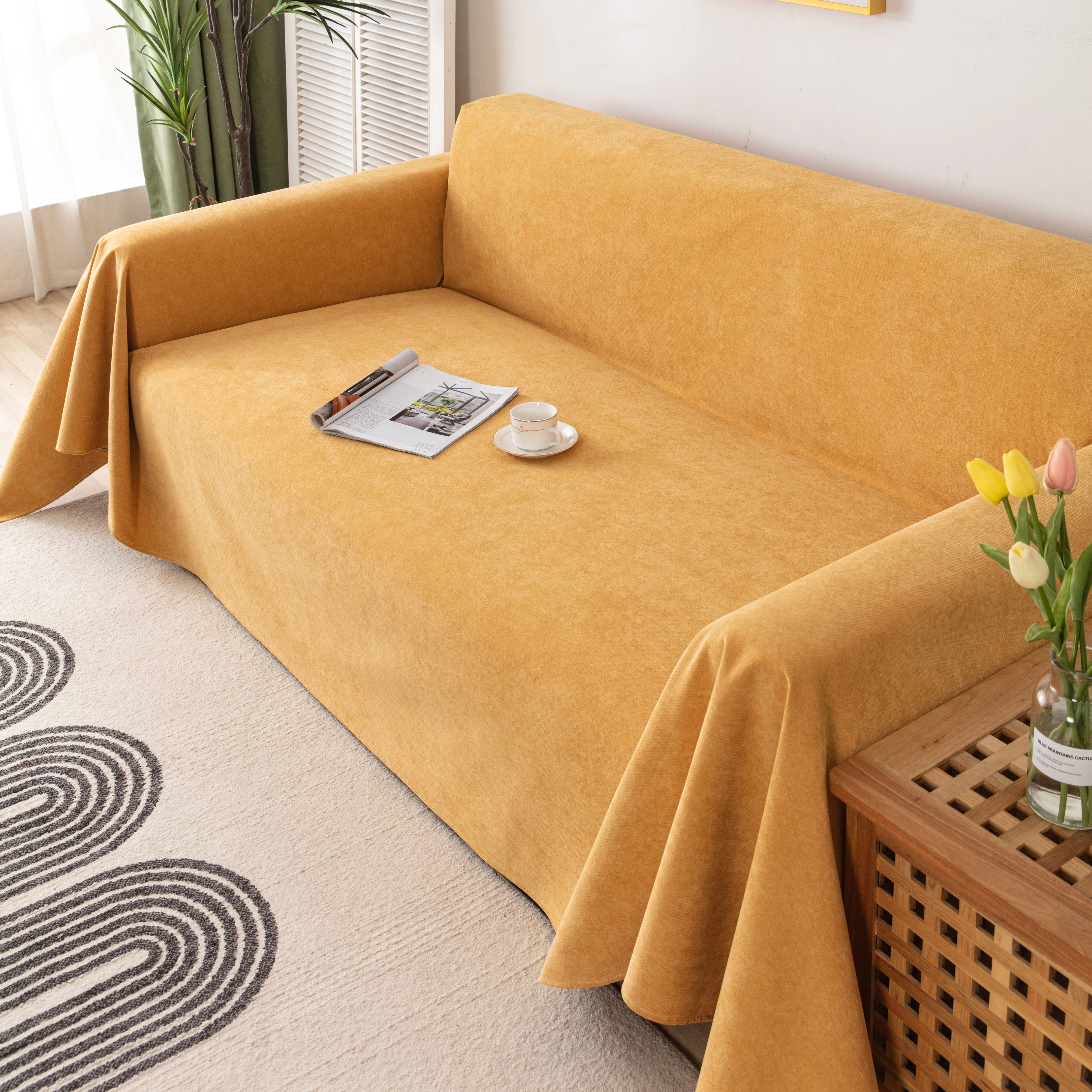 Waterproof Scratch-Resistant Furniture Covers for Pets, Non-Slip Couch Cover Throw - Image 65