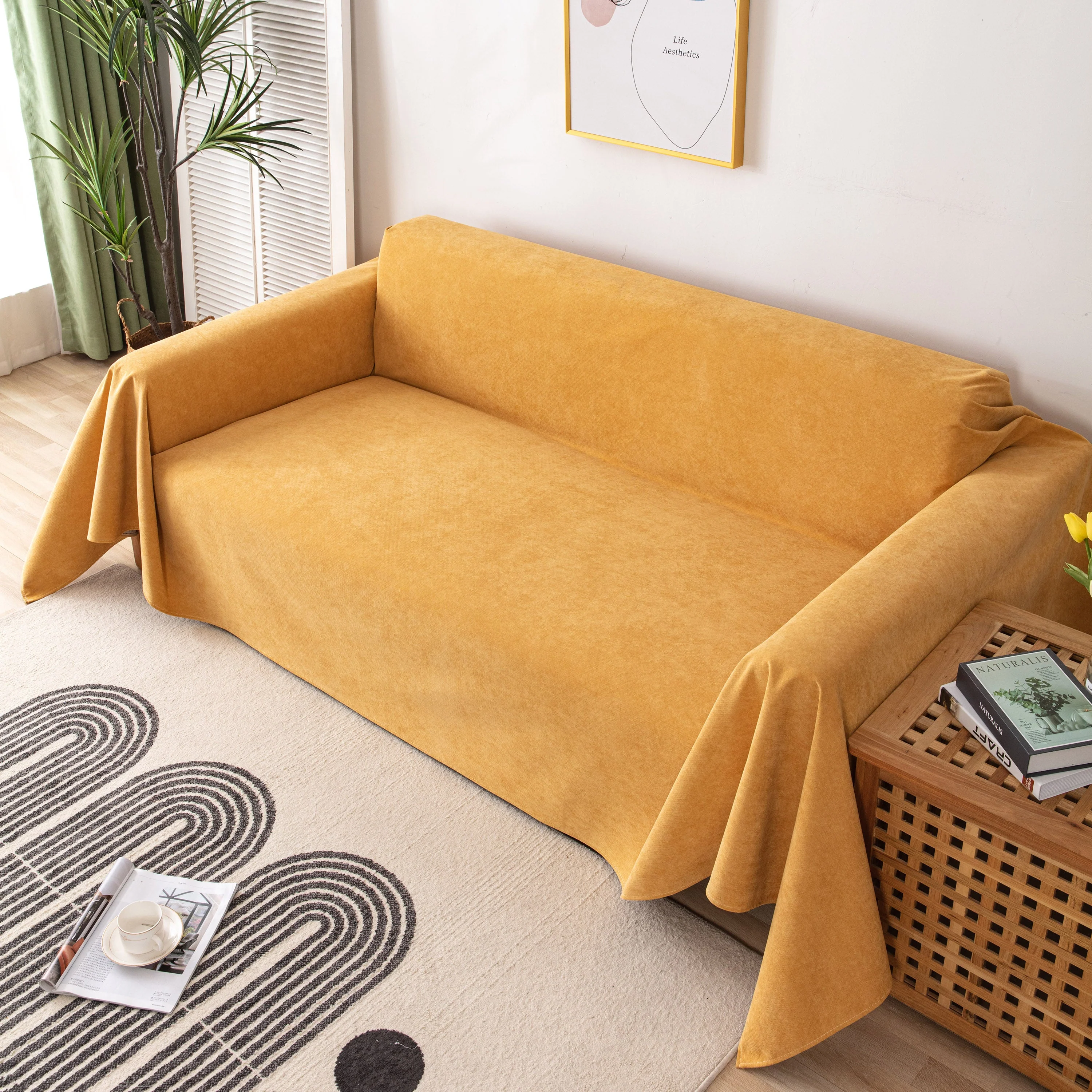 Waterproof Scratch-Resistant Furniture Covers for Pets, Non-Slip Couch Cover Throw - Image 70