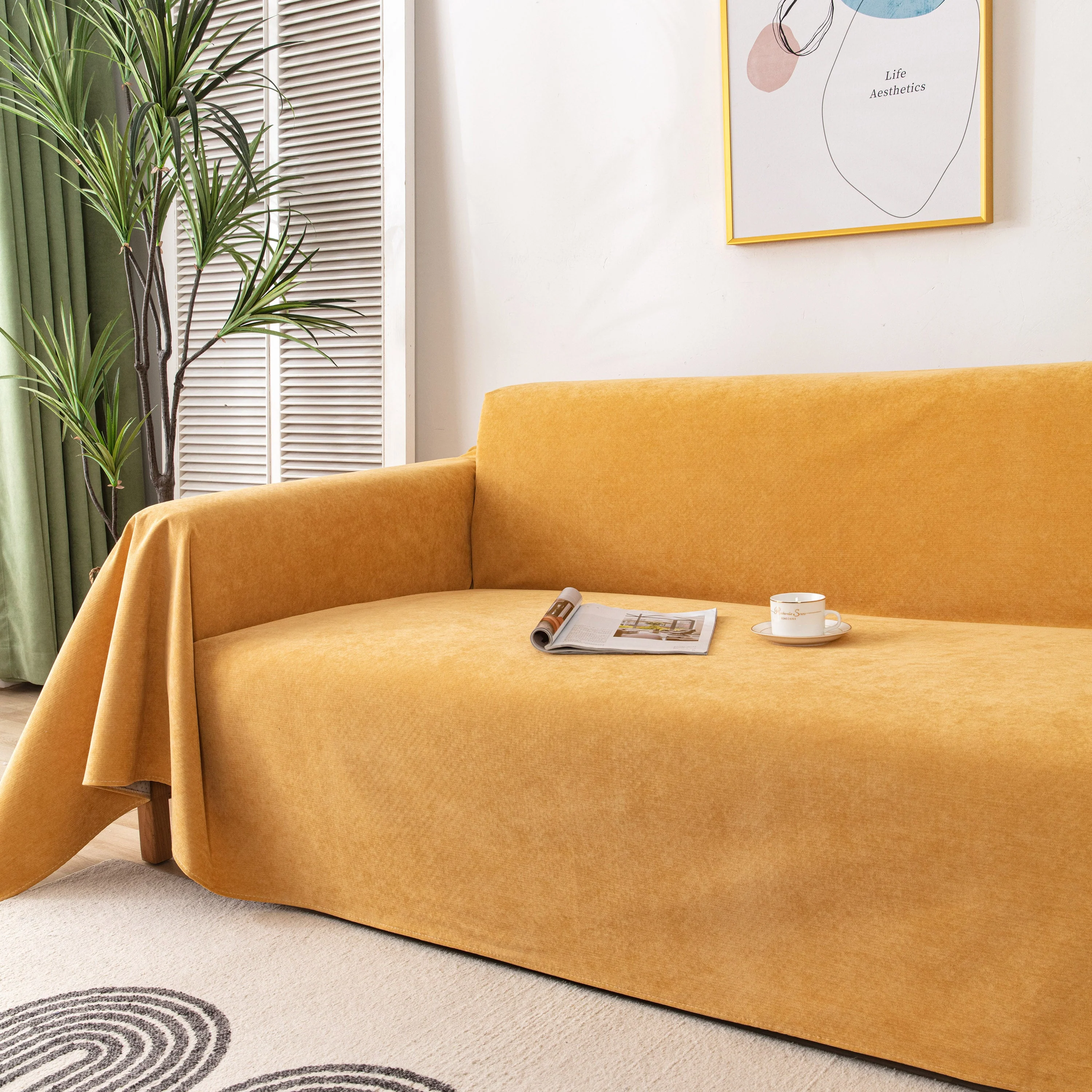 Waterproof Scratch-Resistant Furniture Covers for Pets, Non-Slip Couch Cover Throw - Image 74