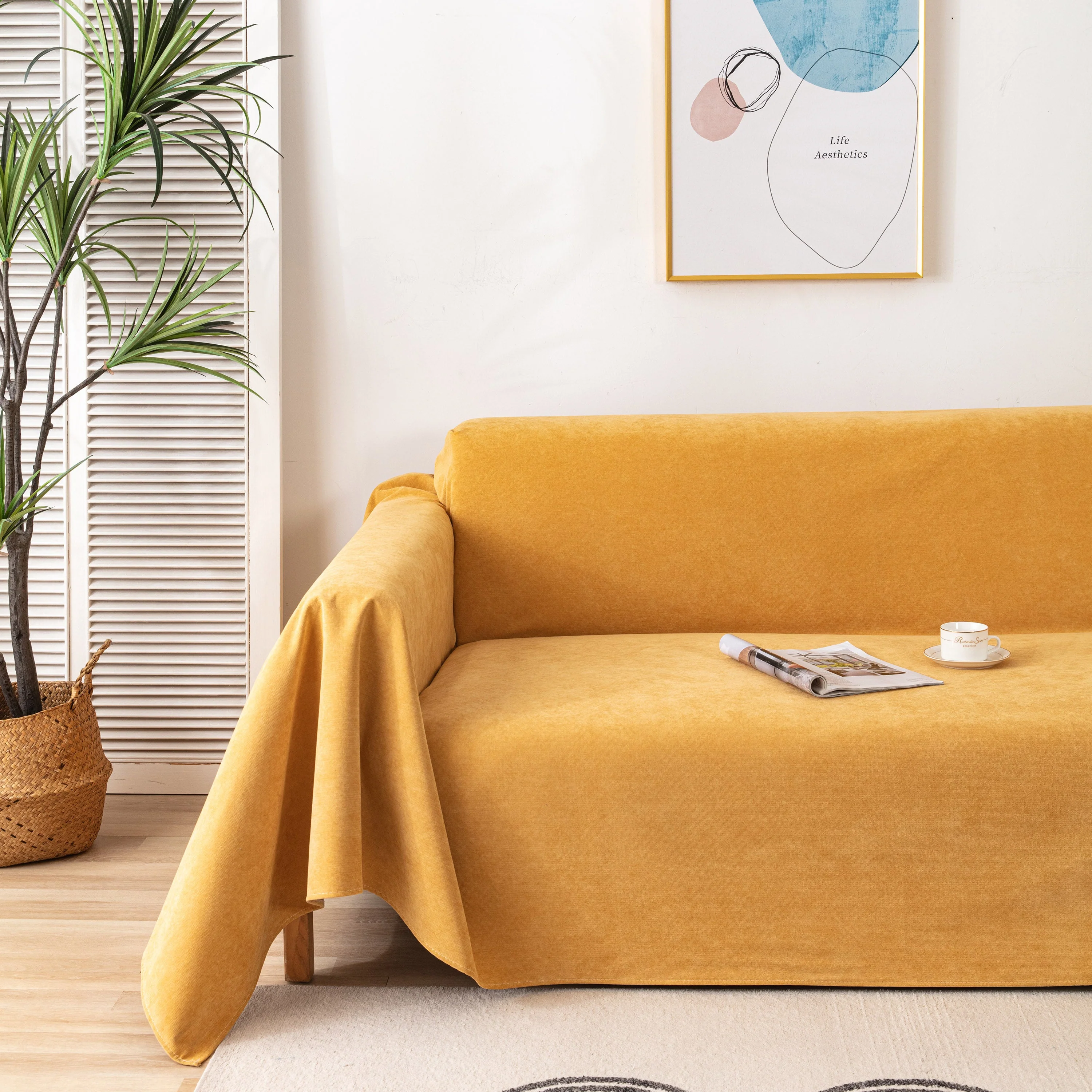 Waterproof Scratch-Resistant Furniture Covers for Pets, Non-Slip Couch Cover Throw - Image 76