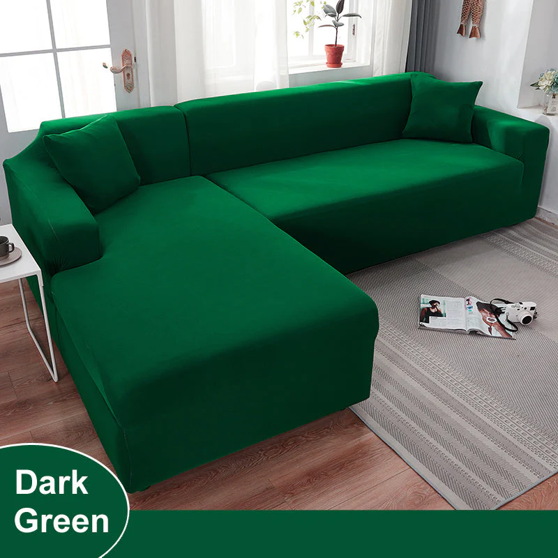Waterproof Sofa Cover for Living Room - Elastic Solid L Shaped Corner Sofa Cover - Fits 1/2/3/4 Seater Sofa, Couch, Armchair - Image 23