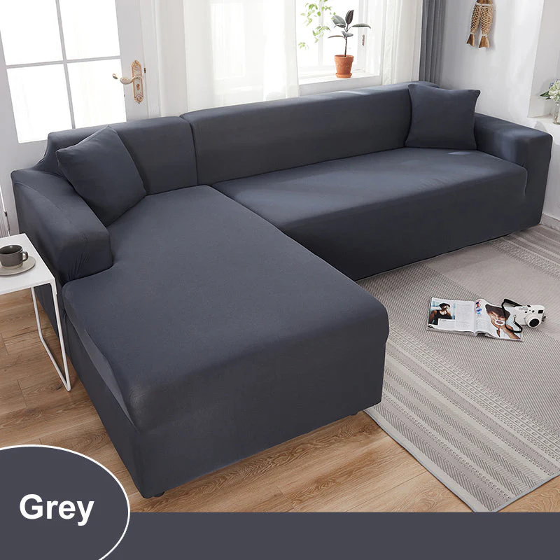 Waterproof Sofa Cover for Living Room - Elastic Solid L Shaped Corner Sofa Cover - Fits 1/2/3/4 Seater Sofa, Couch, Armchair - Image 24