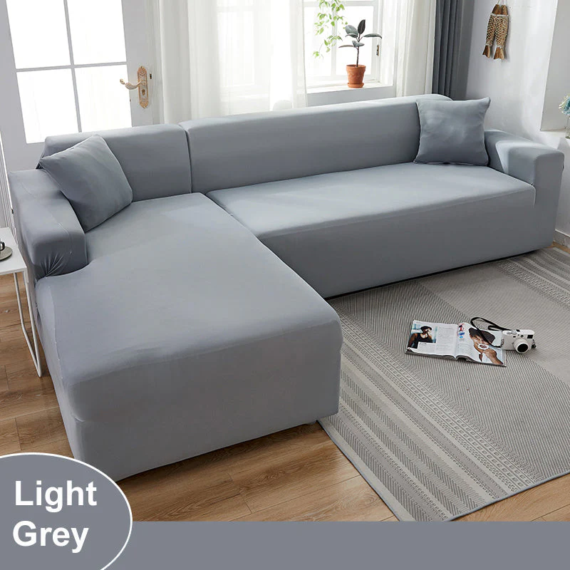 Waterproof Sofa Cover for Living Room - Elastic Solid L Shaped Corner Sofa Cover - Fits 1/2/3/4 Seater Sofa, Couch, Armchair - Image 25