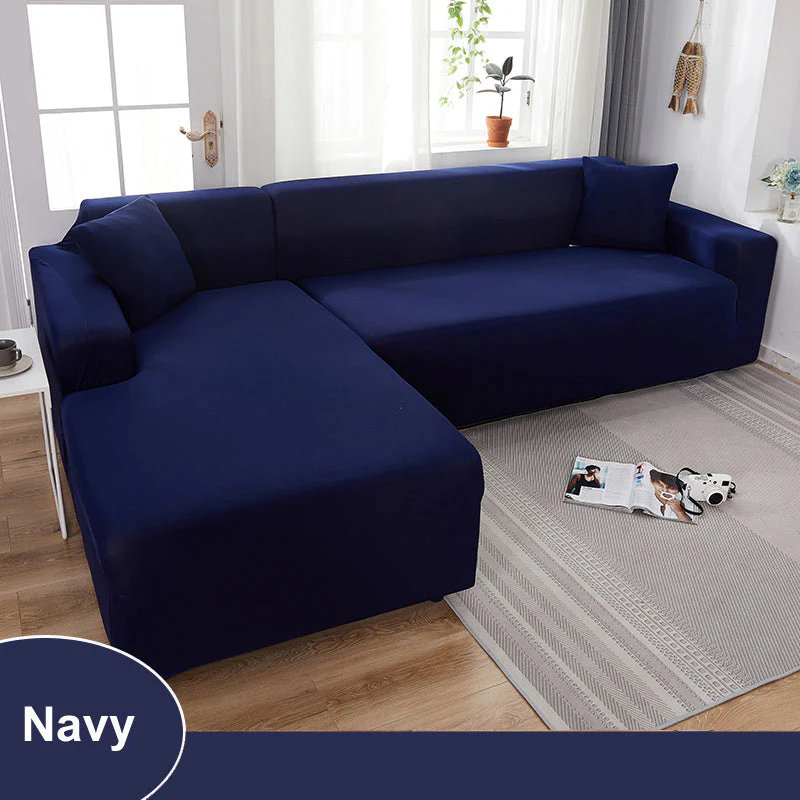 Waterproof Sofa Cover for Living Room - Elastic Solid L Shaped Corner Sofa Cover - Fits 1/2/3/4 Seater Sofa, Couch, Armchair - Image 27