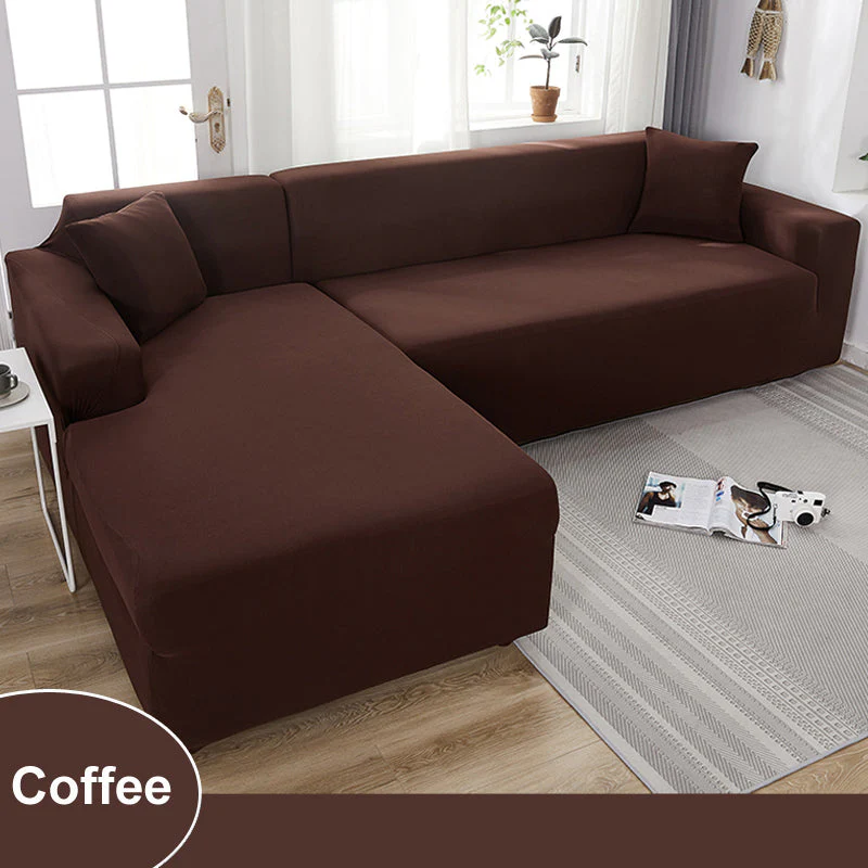 Waterproof Sofa Cover for Living Room - Elastic Solid L Shaped Corner Sofa Cover - Fits 1/2/3/4 Seater Sofa, Couch, Armchair - Image 30