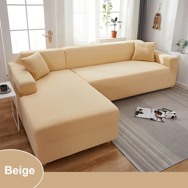 Waterproof Sofa Cover for Living Room - Elastic Solid L Shaped Corner Sofa Cover - Fits 1/2/3/4 Seater Sofa, Couch, Armchair - Image 32