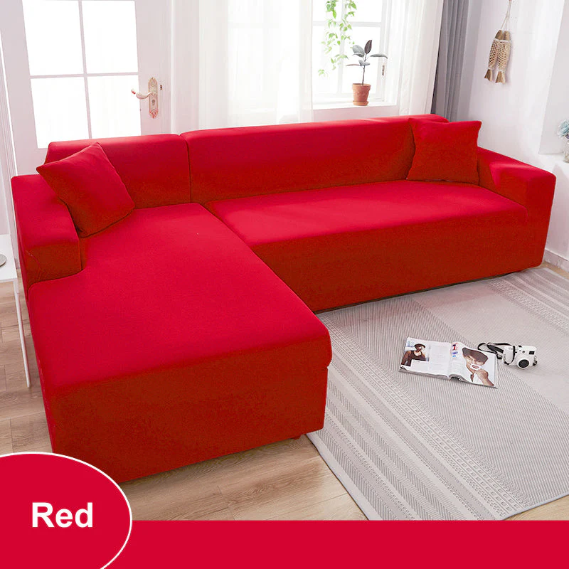Waterproof Sofa Cover for Living Room - Elastic Solid L Shaped Corner Sofa Cover - Fits 1/2/3/4 Seater Sofa, Couch, Armchair - Image 33