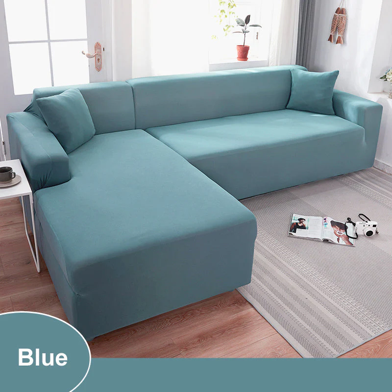 Waterproof Sofa Cover for Living Room - Elastic Solid L Shaped Corner Sofa Cover - Fits 1/2/3/4 Seater Sofa, Couch, Armchair - Image 34