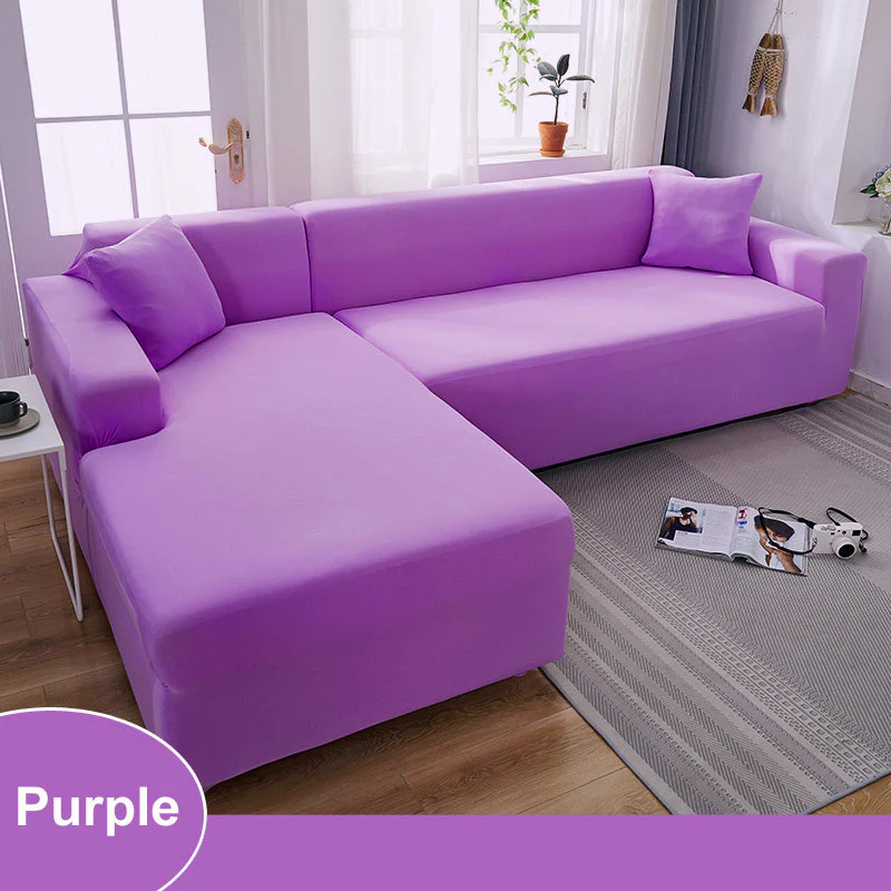 Waterproof Sofa Cover for Living Room - Elastic Solid L Shaped Corner Sofa Cover - Fits 1/2/3/4 Seater Sofa, Couch, Armchair - Image 38