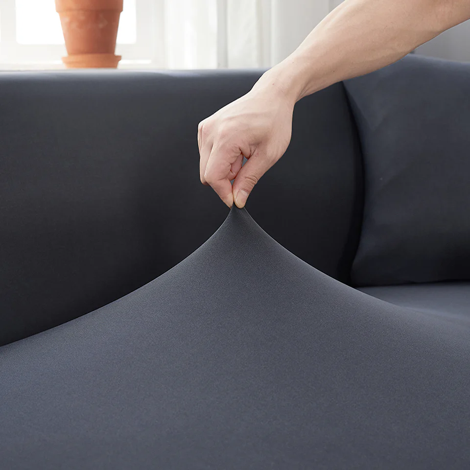 Waterproof Sofa Cover for Living Room - Elastic Solid L Shaped Corner Sofa Cover - Fits 1/2/3/4 Seater Sofa, Couch, Armchair - Image 6