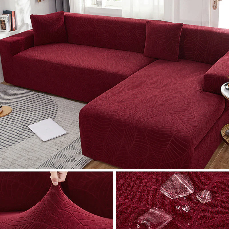 Waterproof Sofa Covers for 1/2/3/4 Seater Jacquard Solid Couches Elastic L Shaped Sofa Cover for Living Room Armchair and Couch - Image 10