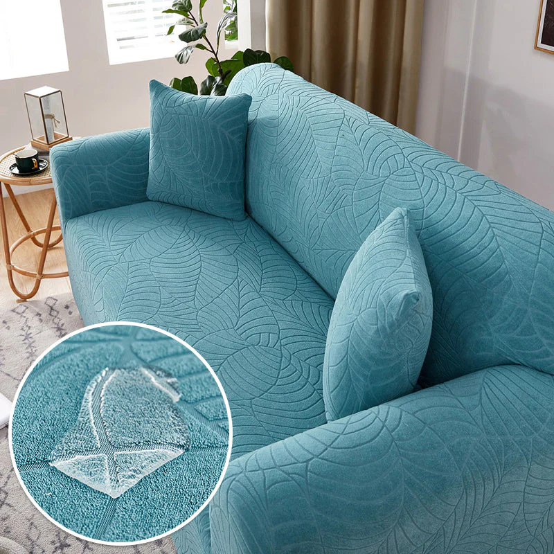 Waterproof Sofa Covers for 1/2/3/4 Seater Jacquard Solid Couches Elastic L Shaped Sofa Cover for Living Room Armchair and Couch - Image 4