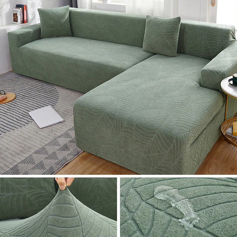 Waterproof Sofa Covers for 1/2/3/4 Seater Jacquard Solid Couches Elastic L Shaped Sofa Cover for Living Room Armchair and Couch - Image 5