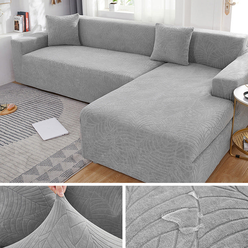 Waterproof Sofa Covers for 1/2/3/4 Seater Jacquard Solid Couches Elastic L Shaped Sofa Cover for Living Room Armchair and Couch - Image 8