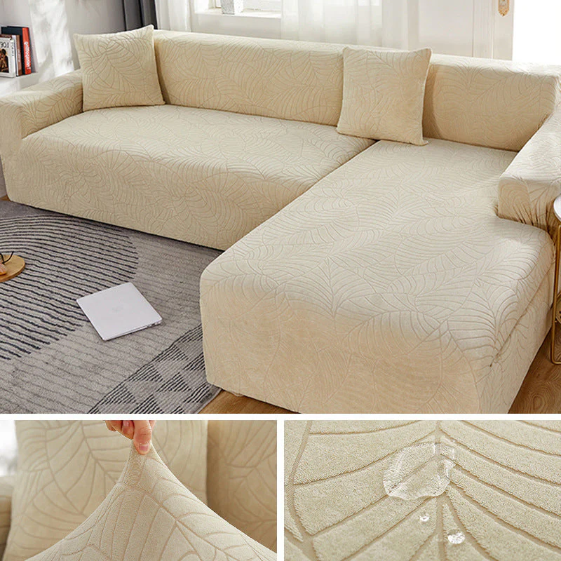 Waterproof Sofa Covers for 1/2/3/4 Seater Jacquard Solid Couches Elastic L Shaped Sofa Cover for Living Room Armchair and Couch - Image 9
