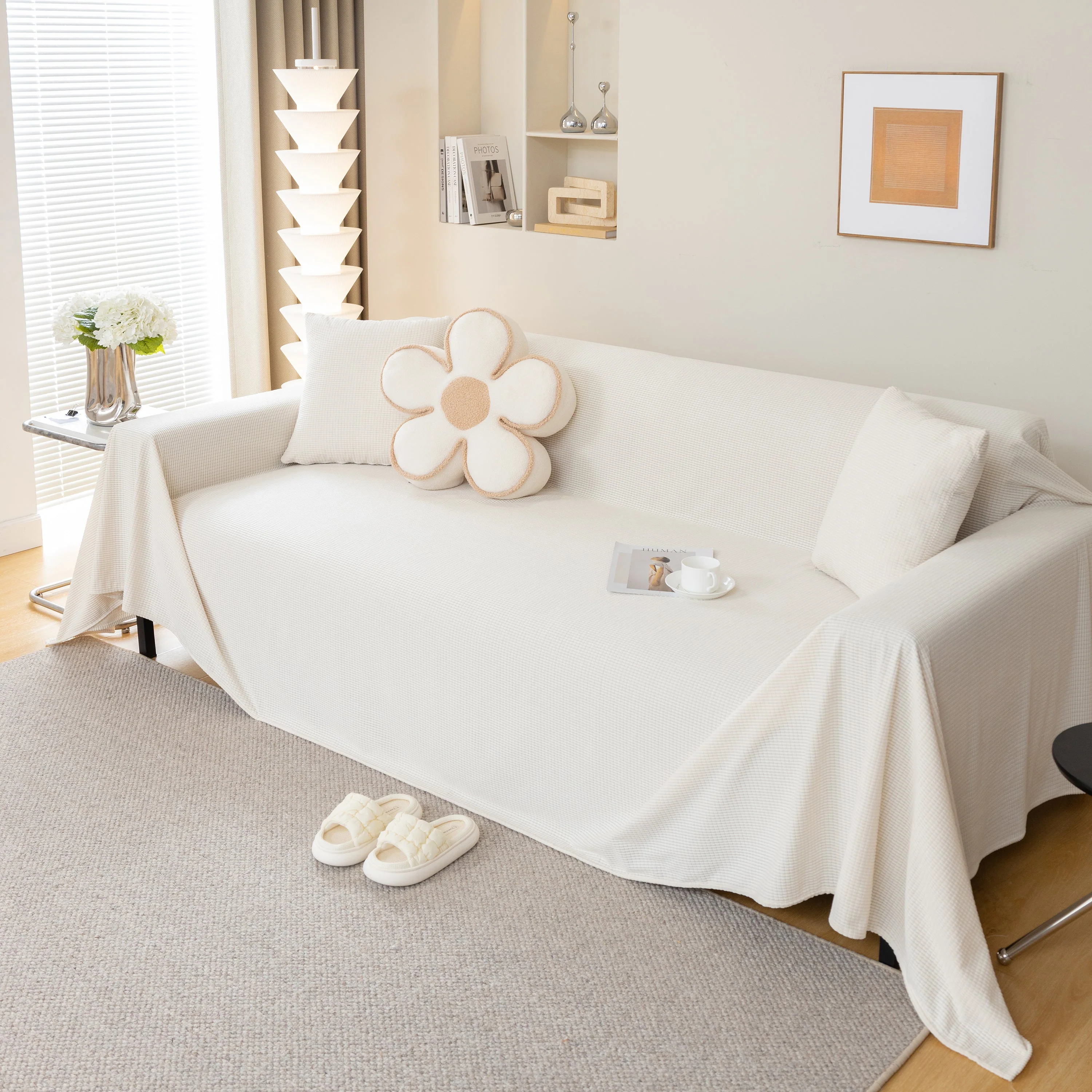 Waterproof Soft Cotton Plush Couch Cover Blanket, Extra Large Furniture Decoration Cover Sofa Slipcovers - Image 101