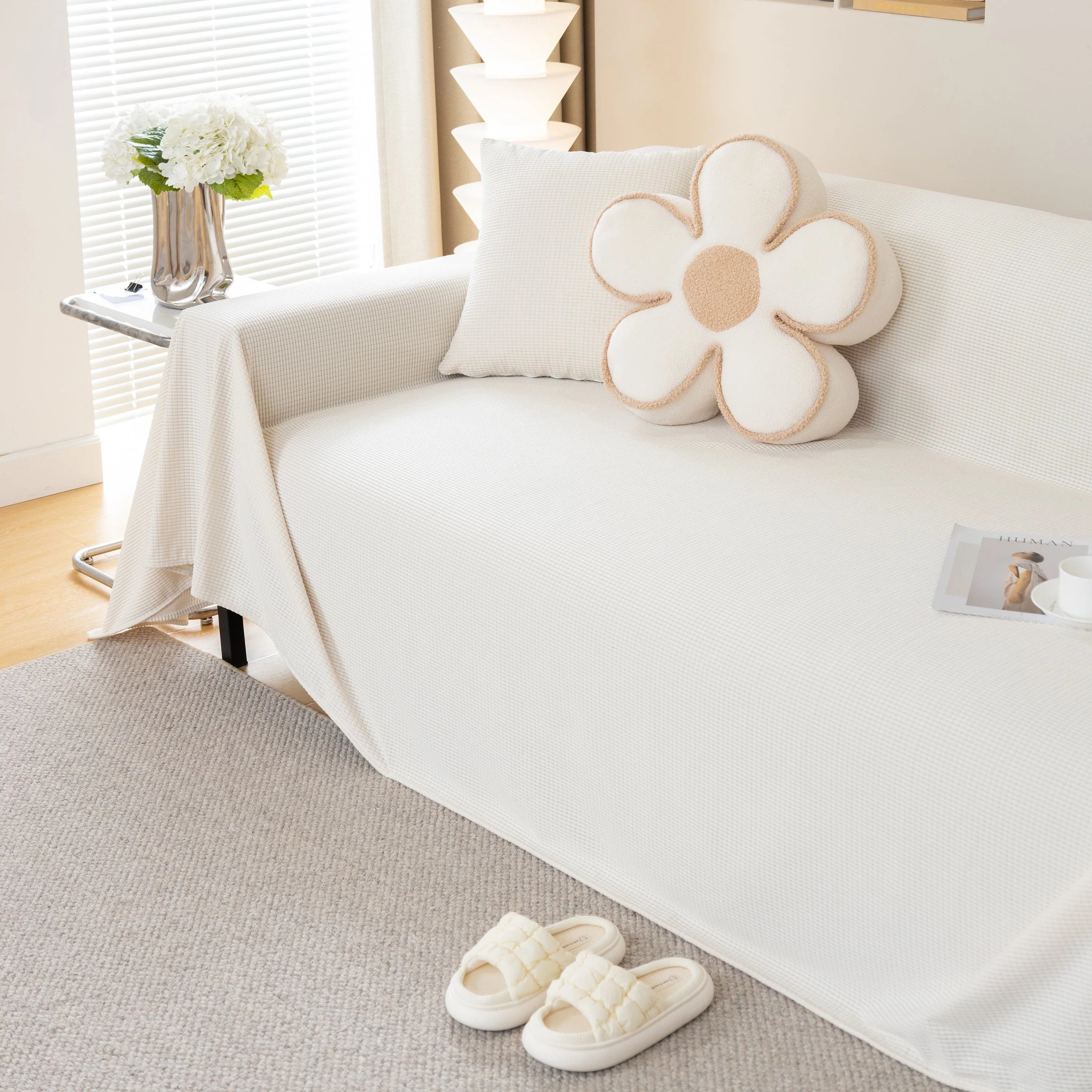Waterproof Soft Cotton Plush Couch Cover Blanket, Extra Large Furniture Decoration Cover Sofa Slipcovers - Image 106
