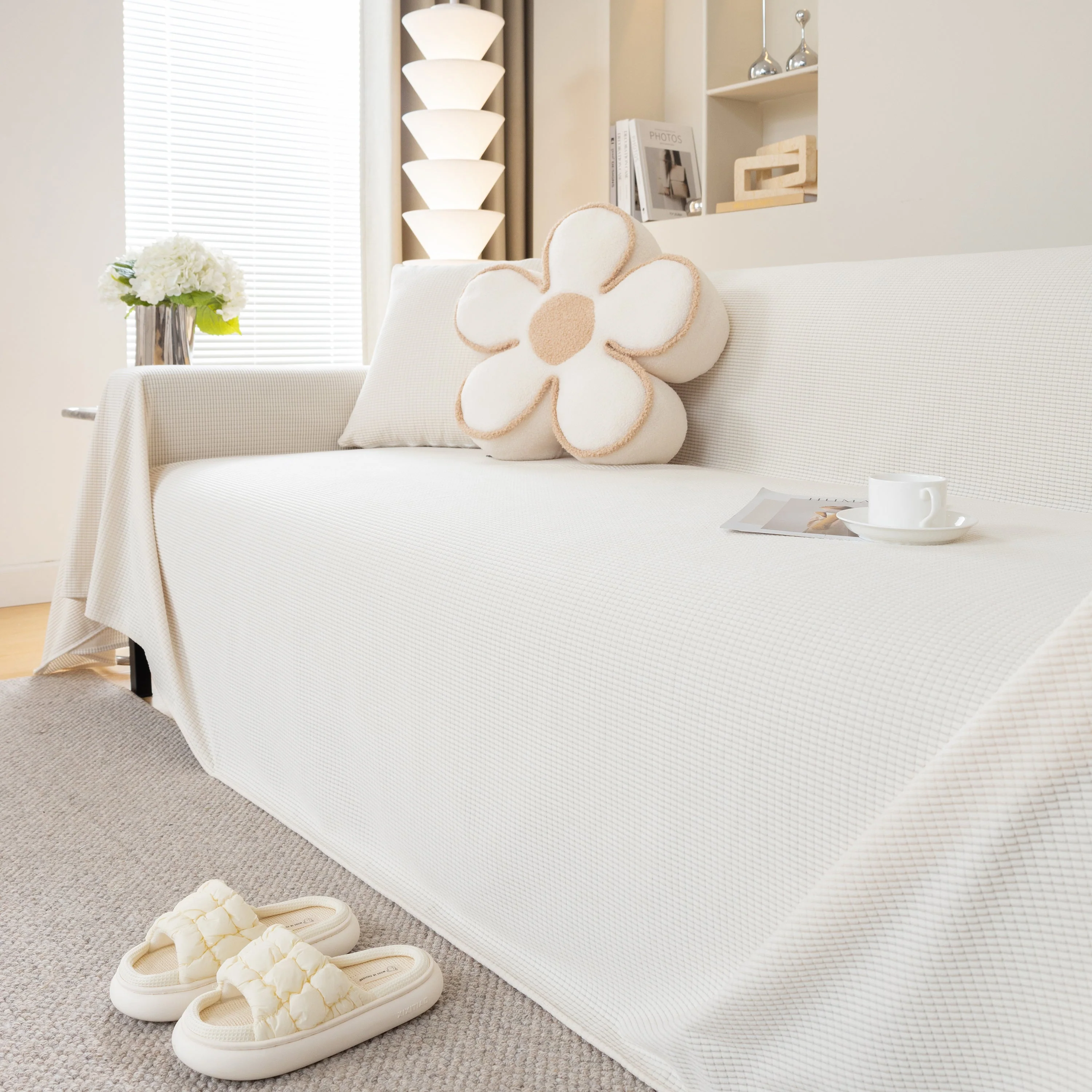 Waterproof Soft Cotton Plush Couch Cover Blanket, Extra Large Furniture Decoration Cover Sofa Slipcovers - Image 111