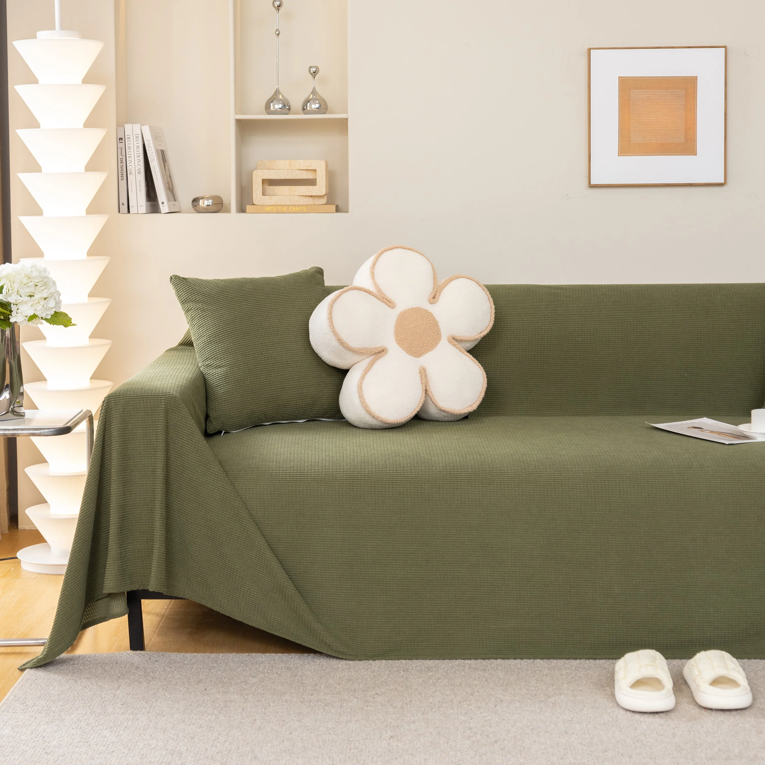 Waterproof Soft Cotton Plush Couch Cover Blanket, Extra Large Furniture Decoration Cover Sofa Slipcovers - Image 12