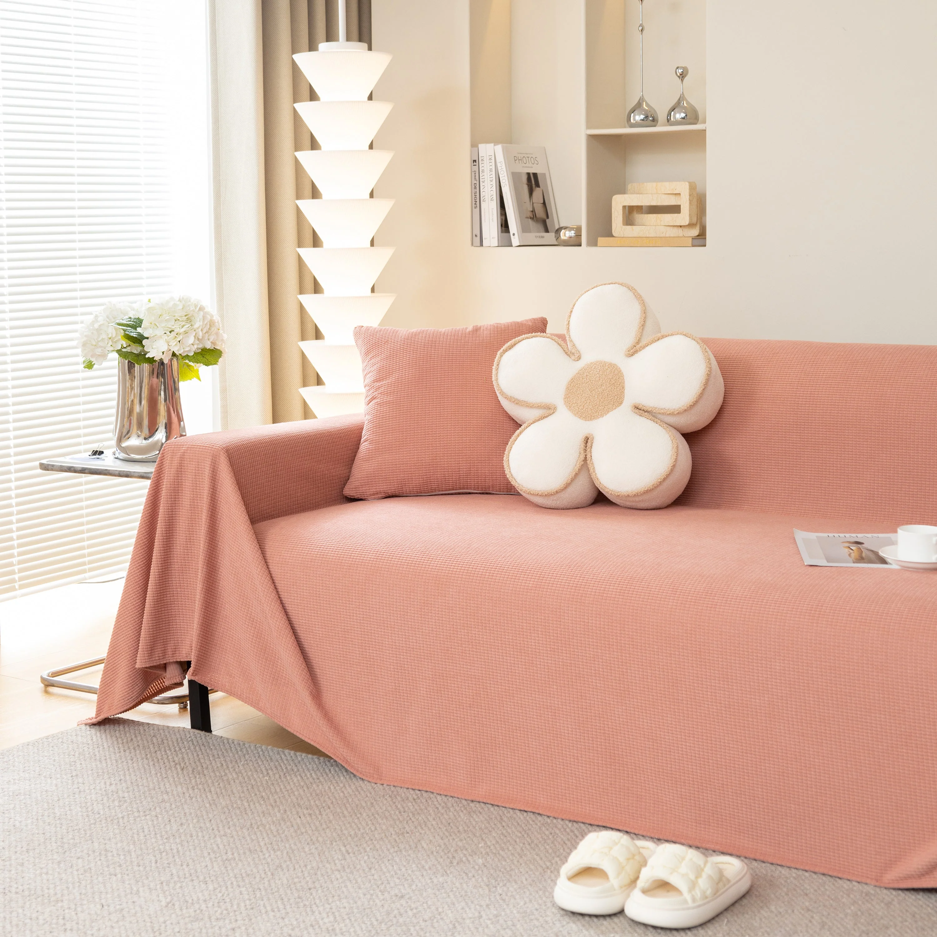 Waterproof Soft Cotton Plush Couch Cover Blanket, Extra Large Furniture Decoration Cover Sofa Slipcovers - Image 127