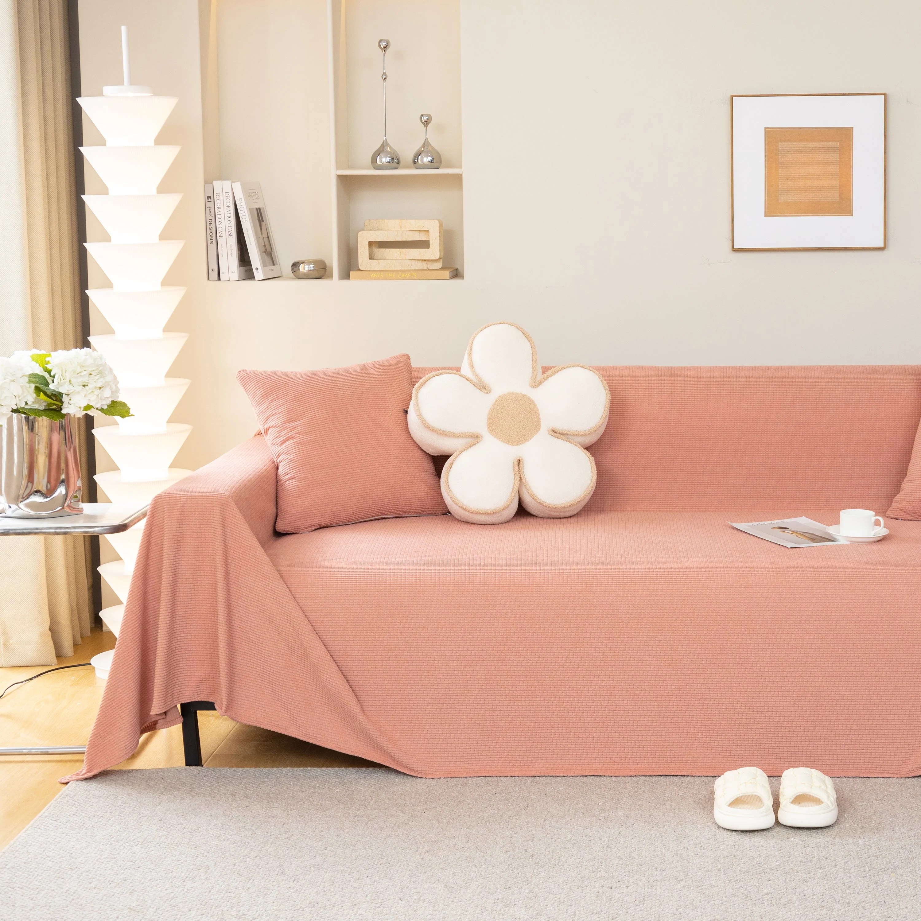 Waterproof Soft Cotton Plush Couch Cover Blanket, Extra Large Furniture Decoration Cover Sofa Slipcovers - Image 129