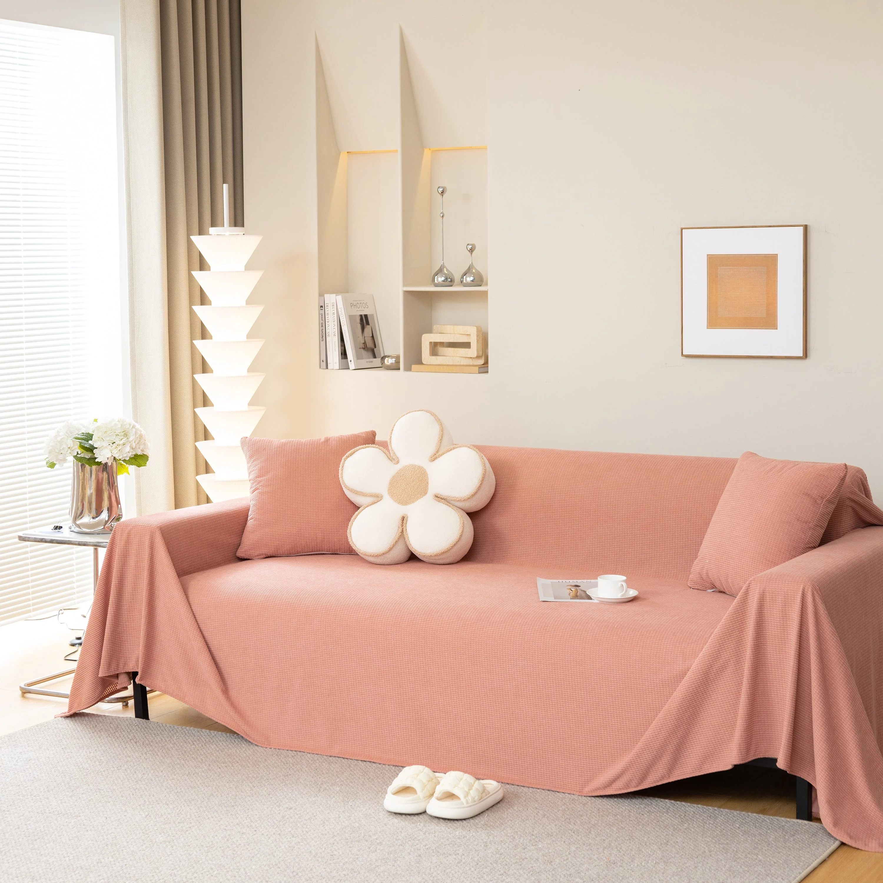 Waterproof Soft Cotton Plush Couch Cover Blanket, Extra Large Furniture Decoration Cover Sofa Slipcovers - Image 130