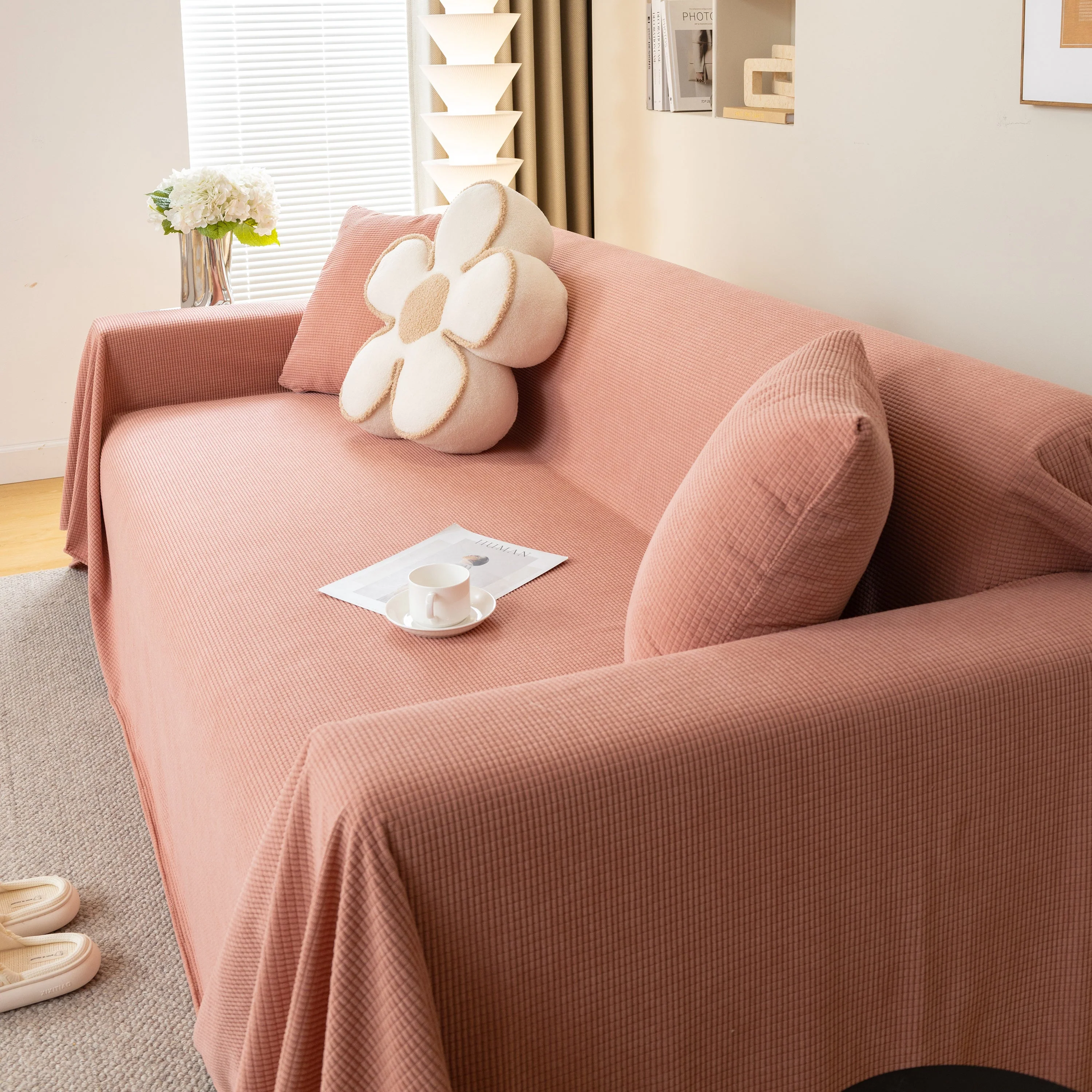 Waterproof Soft Cotton Plush Couch Cover Blanket, Extra Large Furniture Decoration Cover Sofa Slipcovers - Image 131