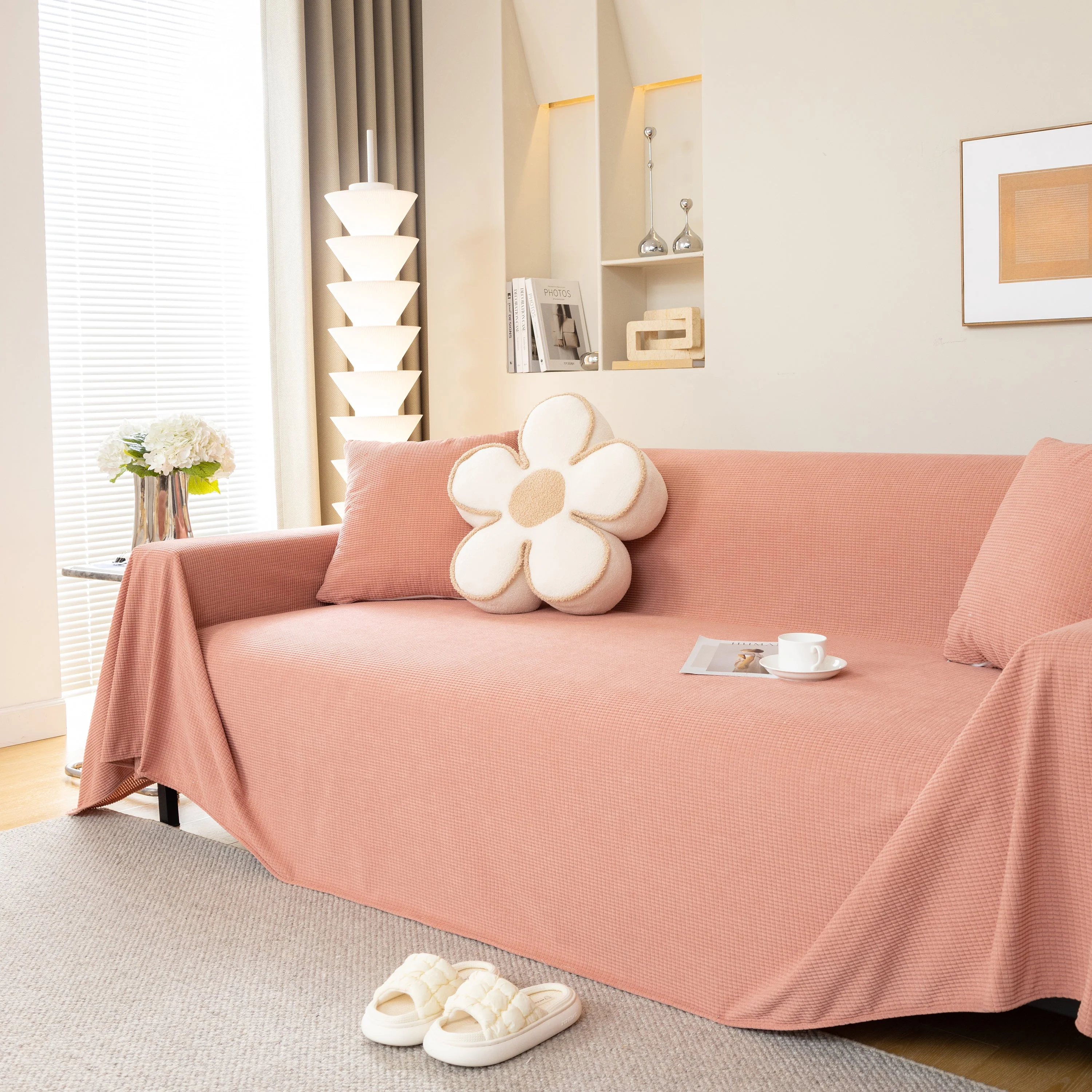 Waterproof Soft Cotton Plush Couch Cover Blanket, Extra Large Furniture Decoration Cover Sofa Slipcovers - Image 135