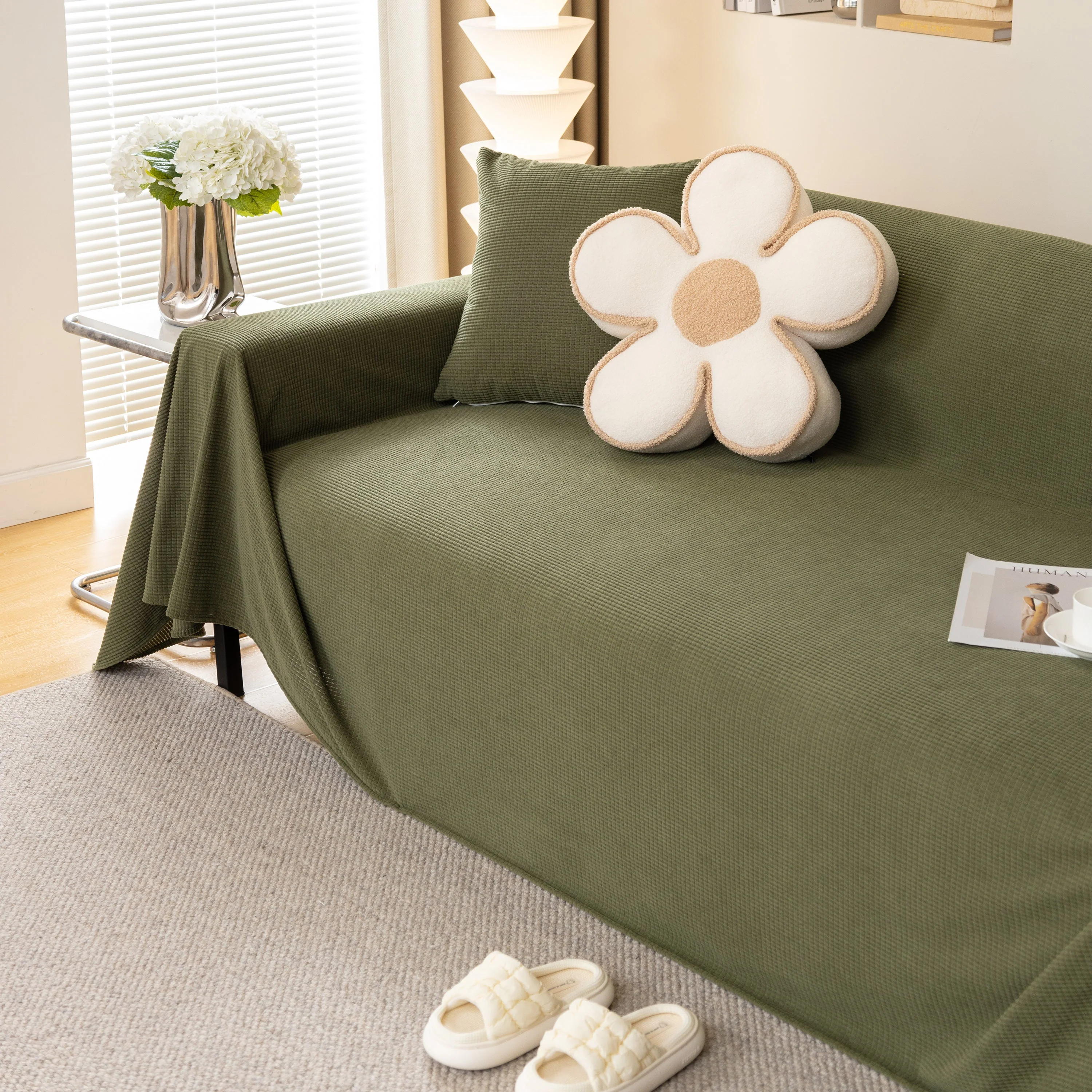 Waterproof Soft Cotton Plush Couch Cover Blanket, Extra Large Furniture Decoration Cover Sofa Slipcovers - Image 15
