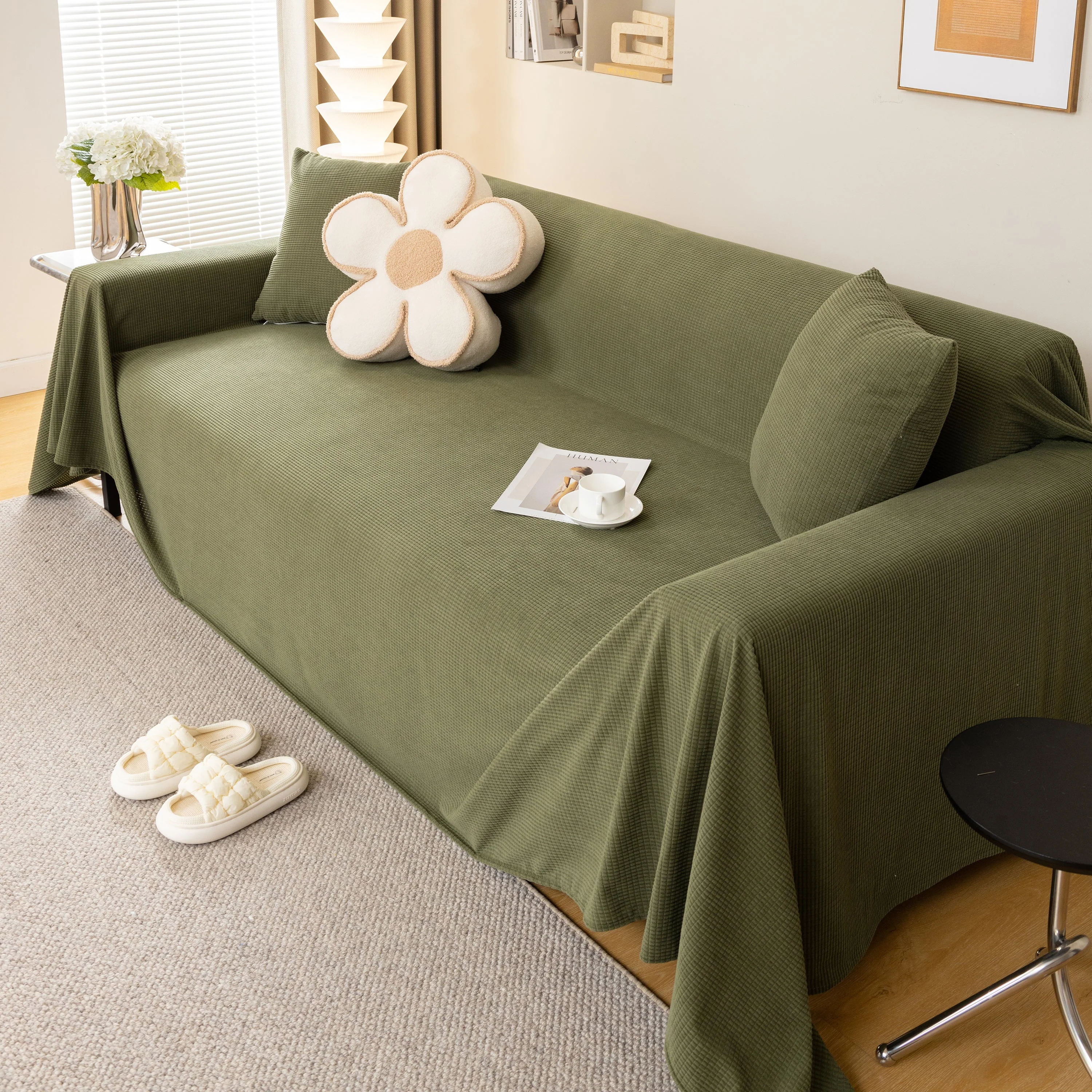 Waterproof Soft Cotton Plush Couch Cover Blanket, Extra Large Furniture Decoration Cover Sofa Slipcovers - Image 19