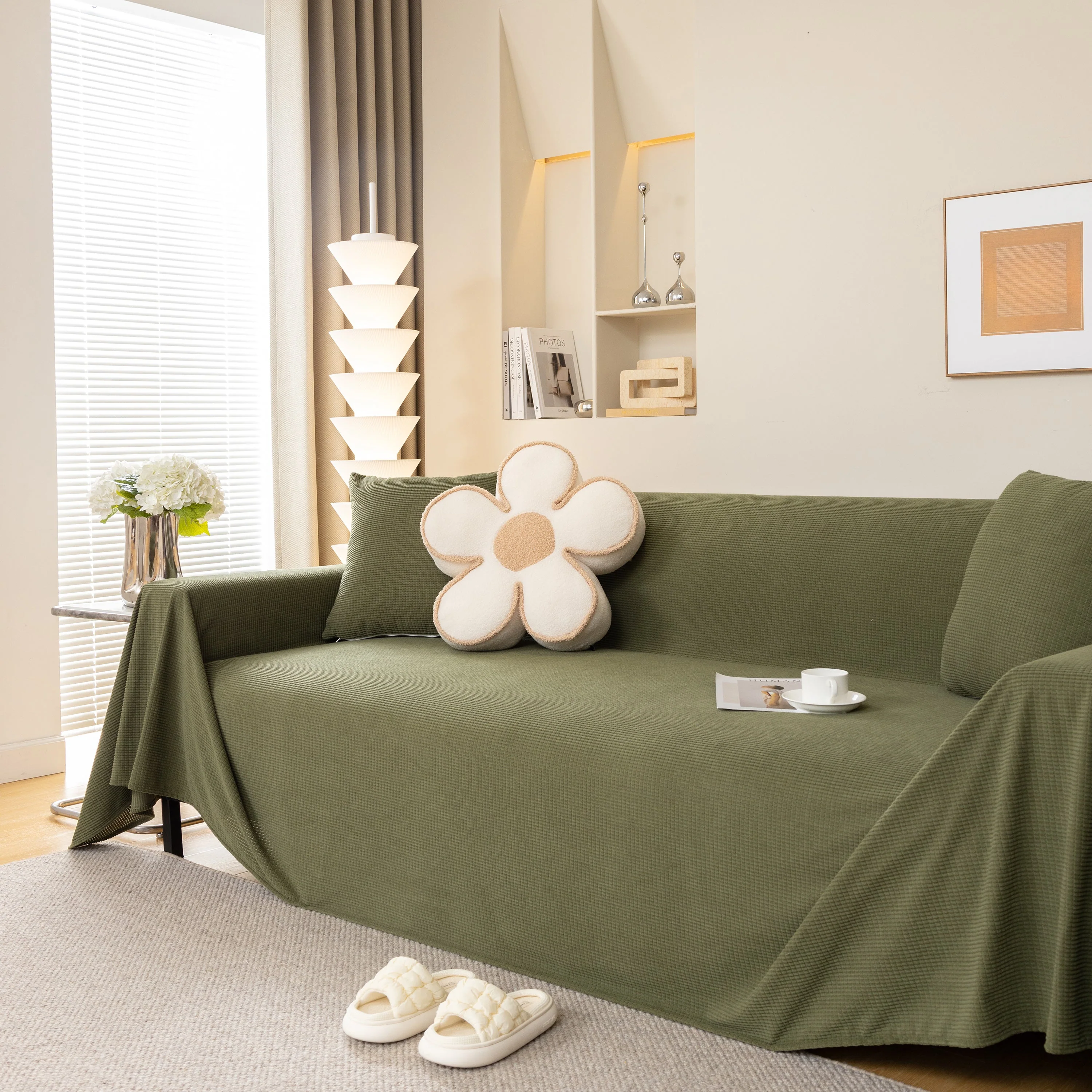 Waterproof Soft Cotton Plush Couch Cover Blanket, Extra Large Furniture Decoration Cover Sofa Slipcovers - Image 21