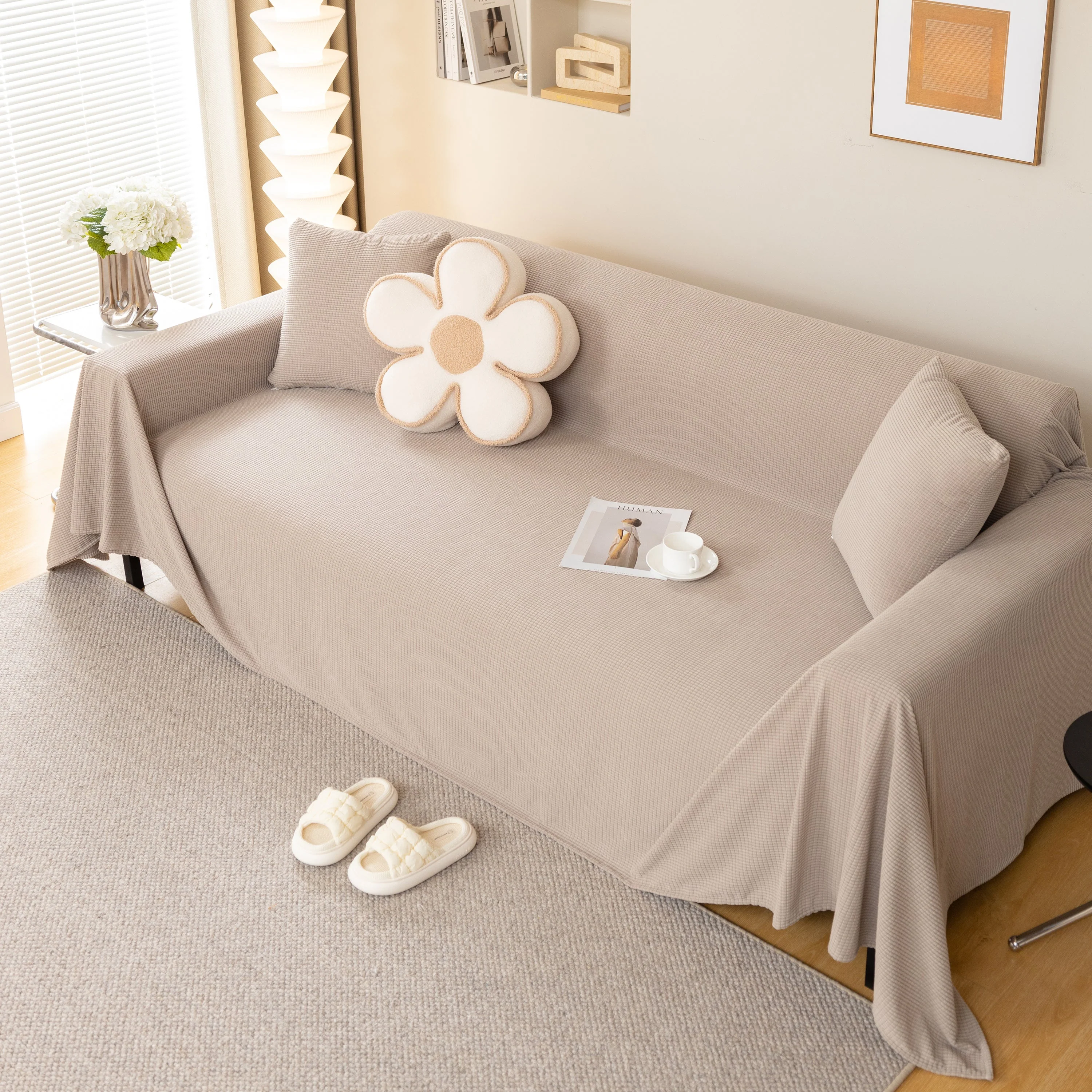 Waterproof Soft Cotton Plush Couch Cover Blanket, Extra Large Furniture Decoration Cover Sofa Slipcovers - Image 29