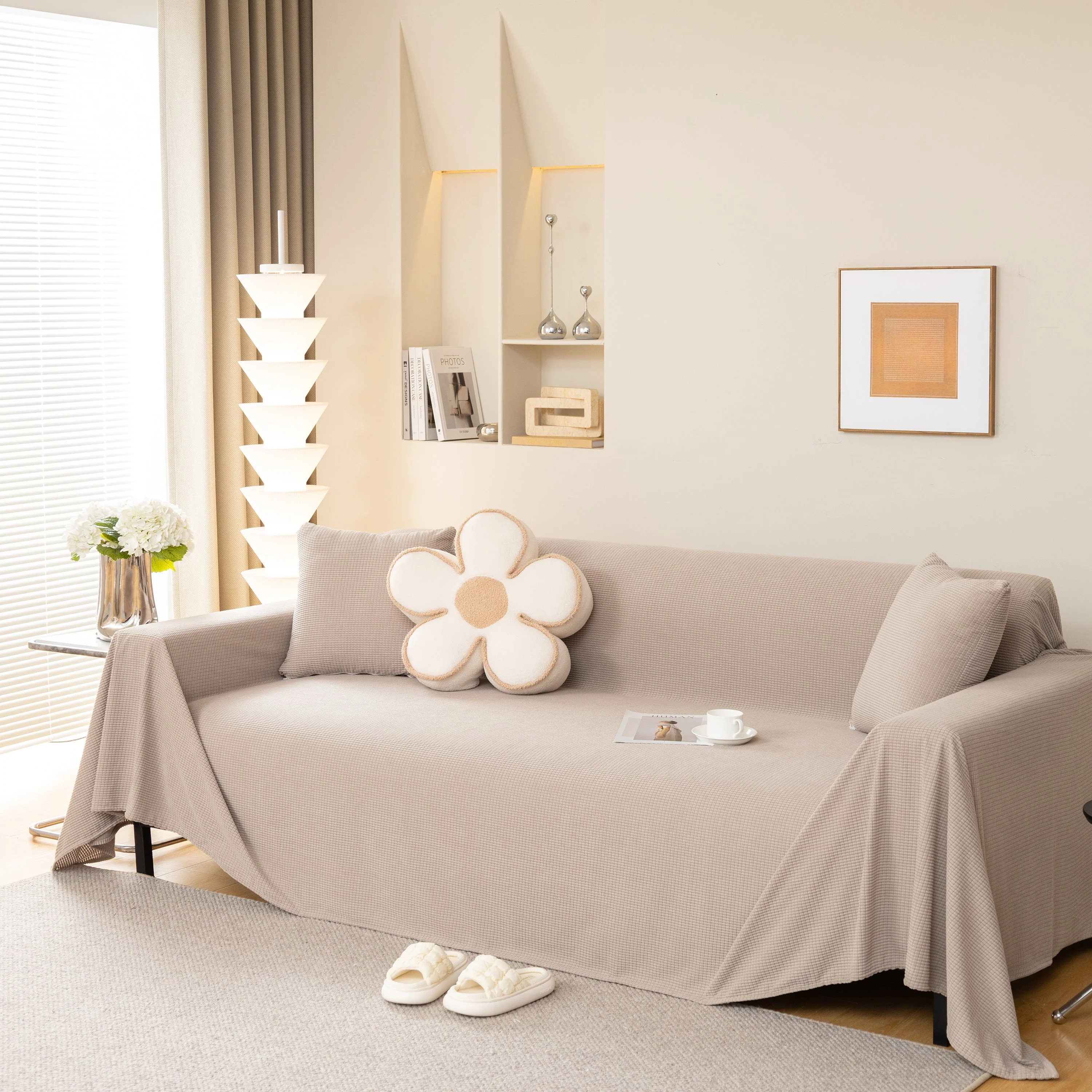 Waterproof Soft Cotton Plush Couch Cover Blanket, Extra Large Furniture Decoration Cover Sofa Slipcovers - Image 30