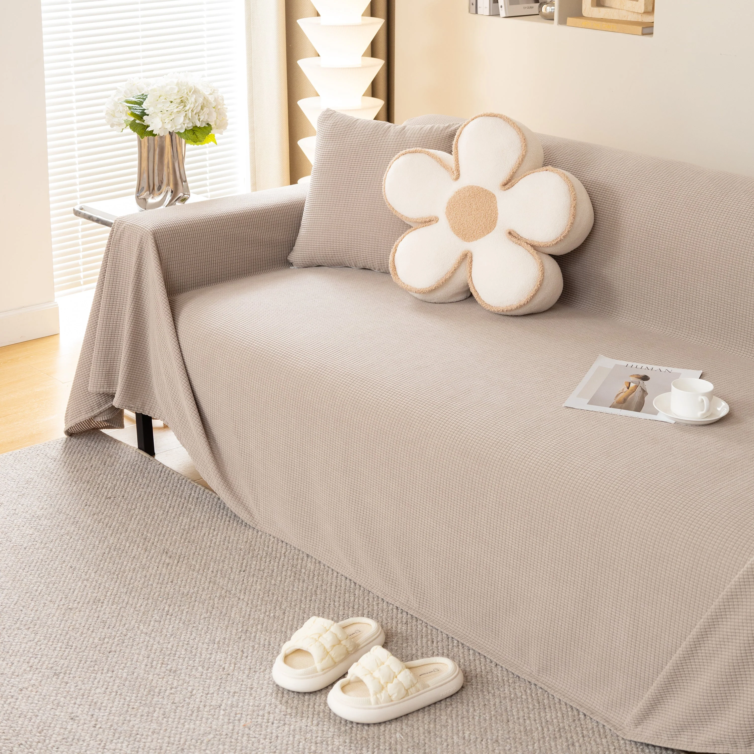 Waterproof Soft Cotton Plush Couch Cover Blanket, Extra Large Furniture Decoration Cover Sofa Slipcovers - Image 31