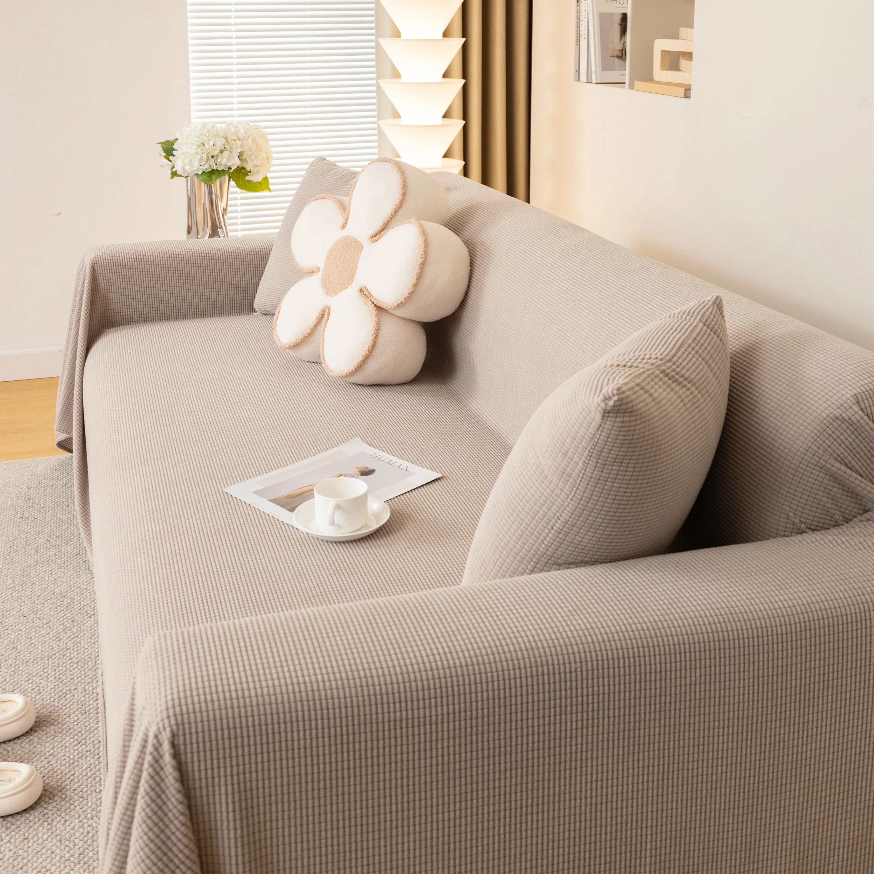 Waterproof Soft Cotton Plush Couch Cover Blanket, Extra Large Furniture Decoration Cover Sofa Slipcovers - Image 32