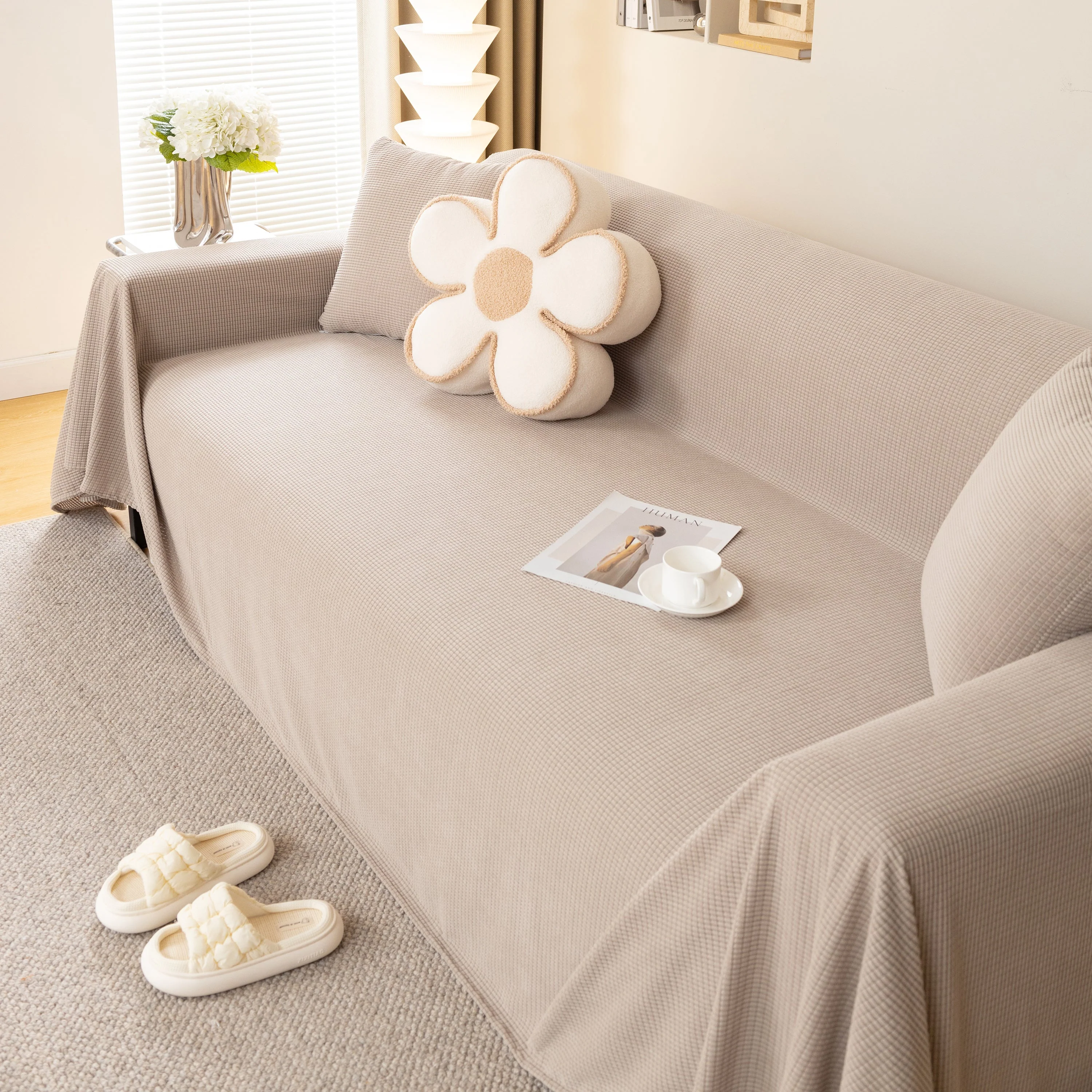 Waterproof Soft Cotton Plush Couch Cover Blanket, Extra Large Furniture Decoration Cover Sofa Slipcovers - Image 33