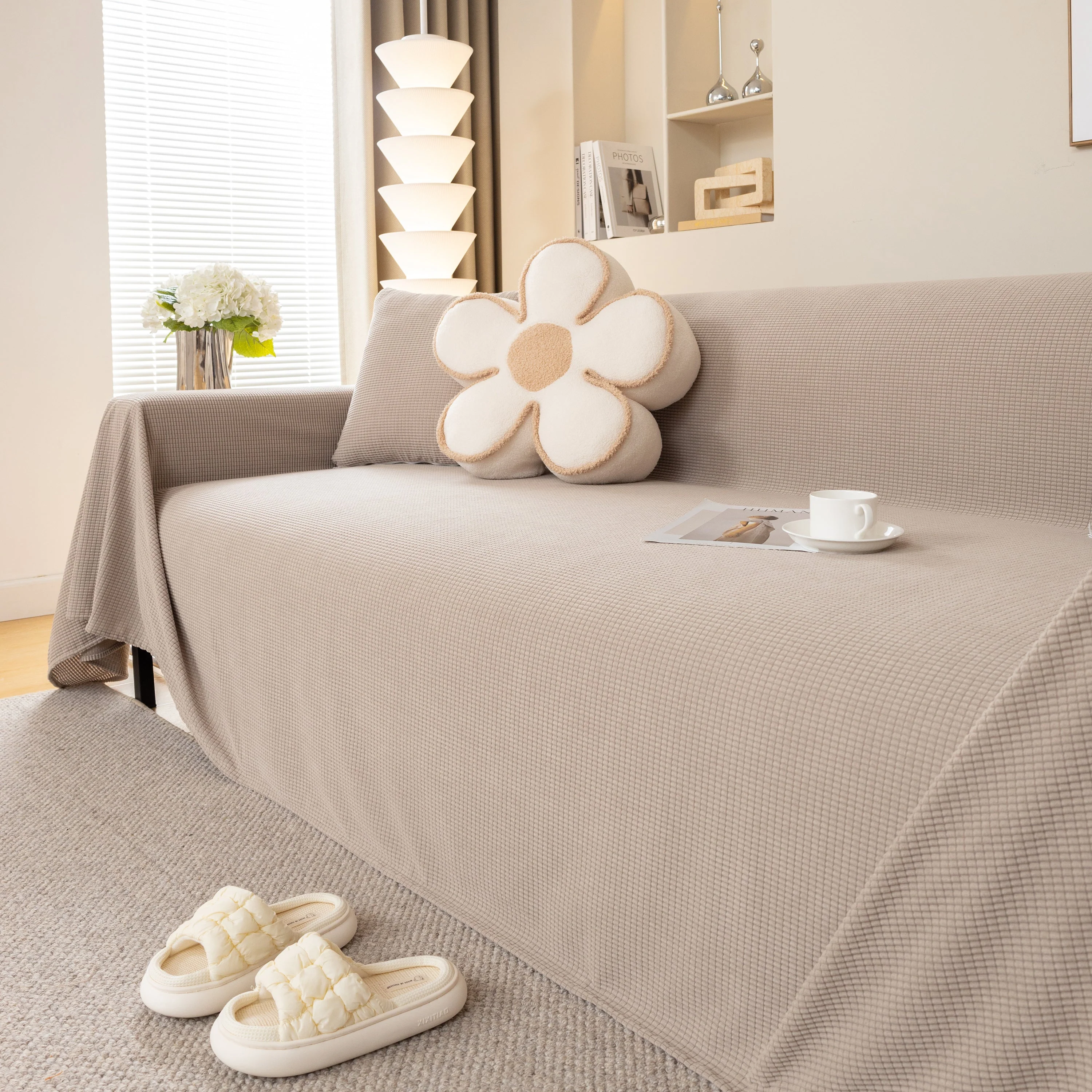 Waterproof Soft Cotton Plush Couch Cover Blanket, Extra Large Furniture Decoration Cover Sofa Slipcovers - Image 36