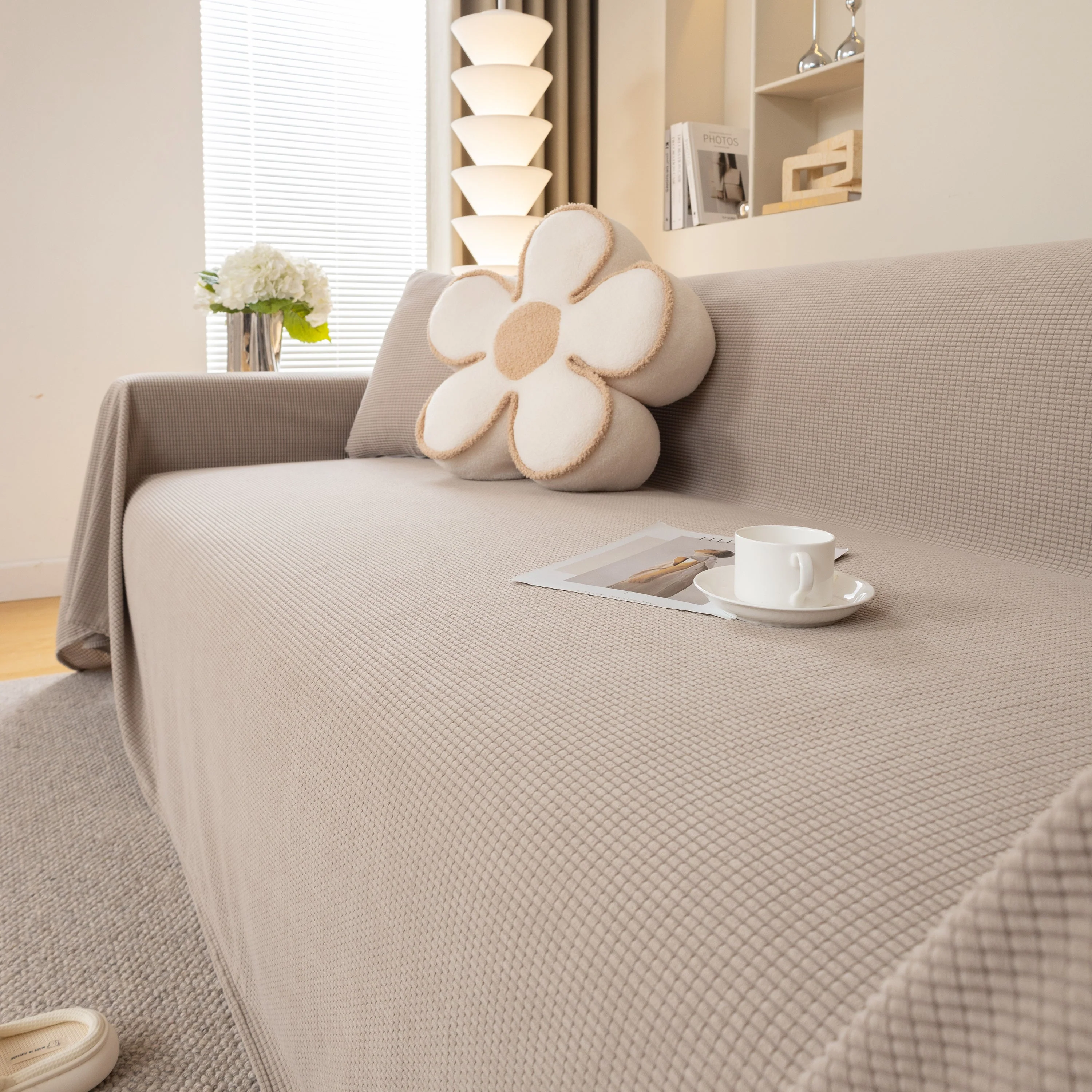 Waterproof Soft Cotton Plush Couch Cover Blanket, Extra Large Furniture Decoration Cover Sofa Slipcovers - Image 37