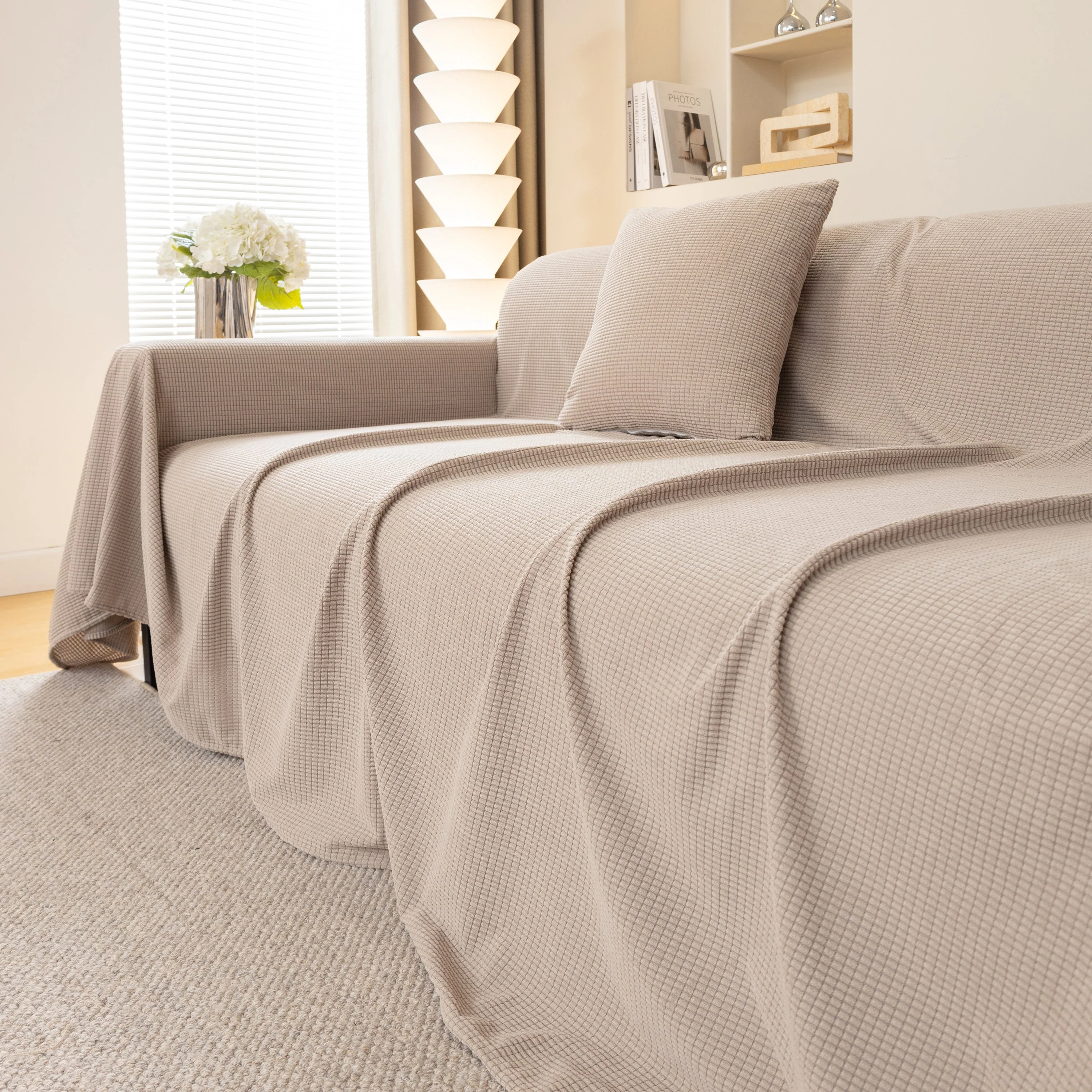 Waterproof Soft Cotton Plush Couch Cover Blanket, Extra Large Furniture Decoration Cover Sofa Slipcovers - Image 42