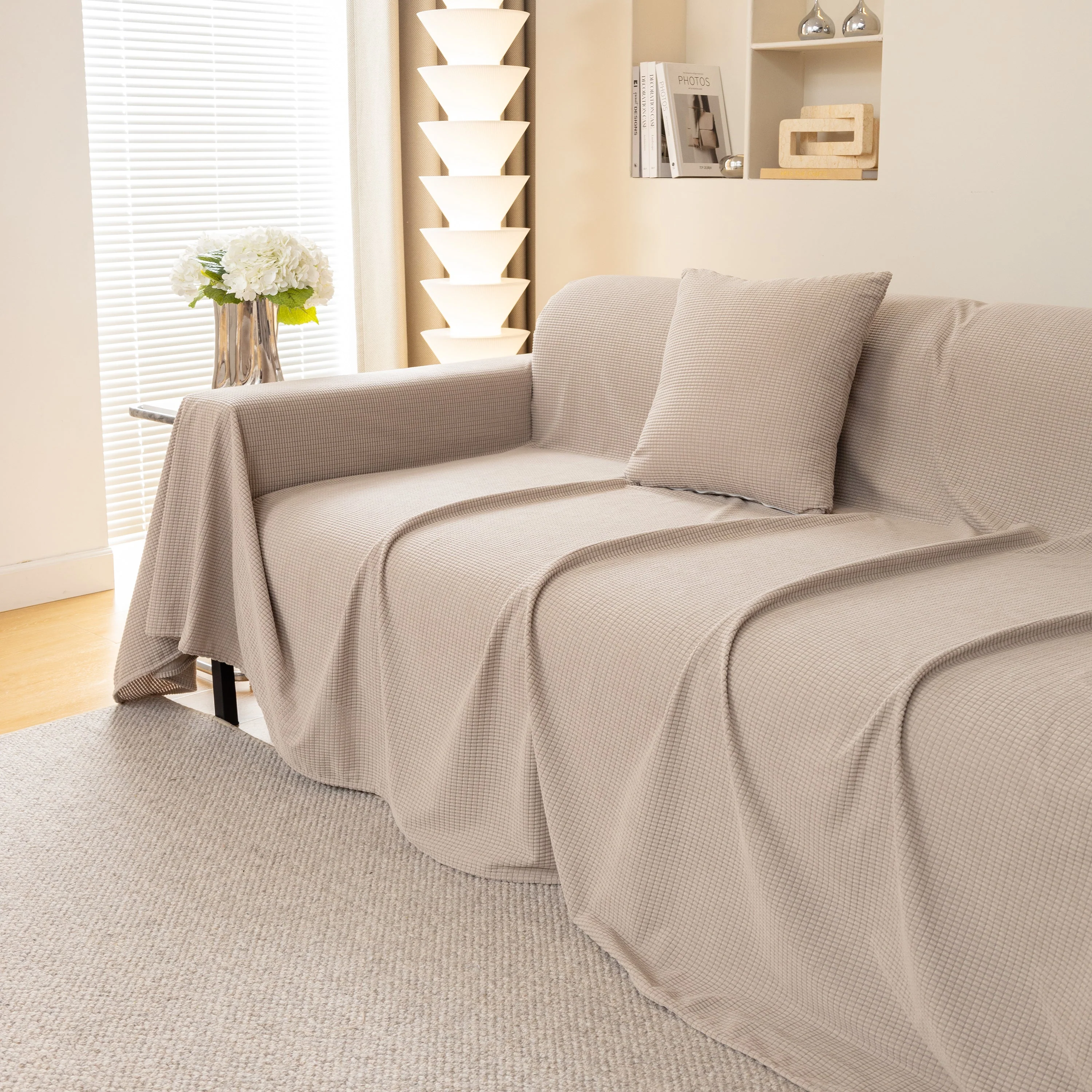 Waterproof Soft Cotton Plush Couch Cover Blanket, Extra Large Furniture Decoration Cover Sofa Slipcovers - Image 43