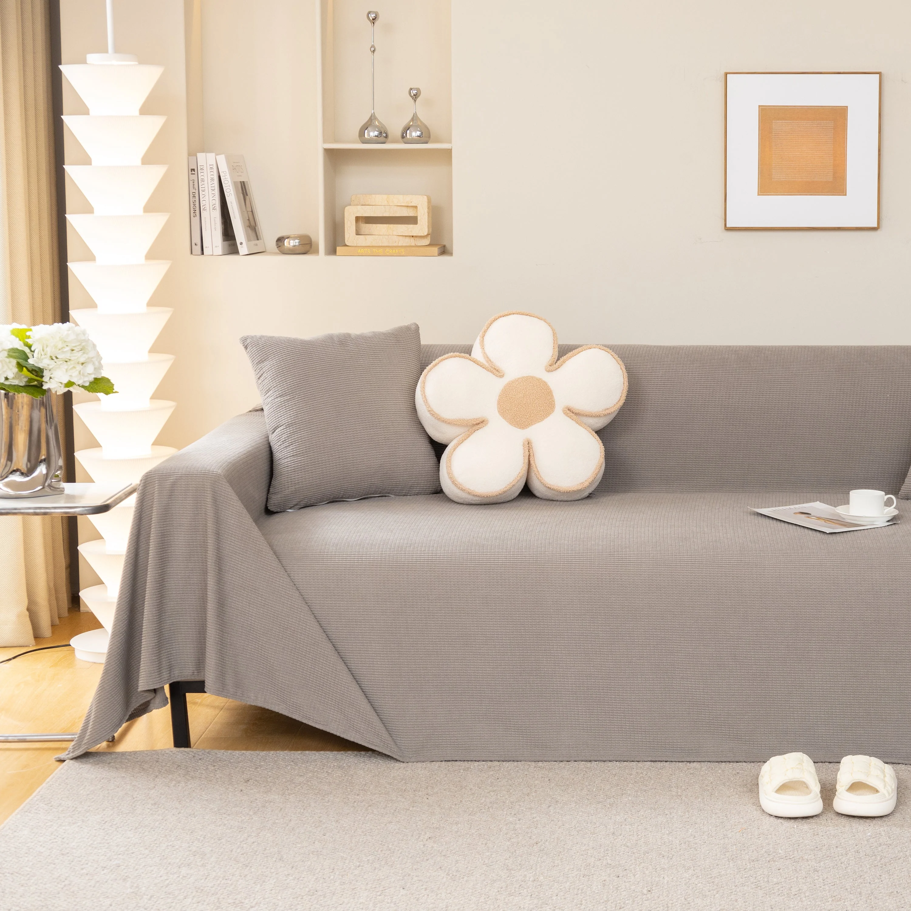 Waterproof Soft Cotton Plush Couch Cover Blanket, Extra Large Furniture Decoration Cover Sofa Slipcovers - Image 53