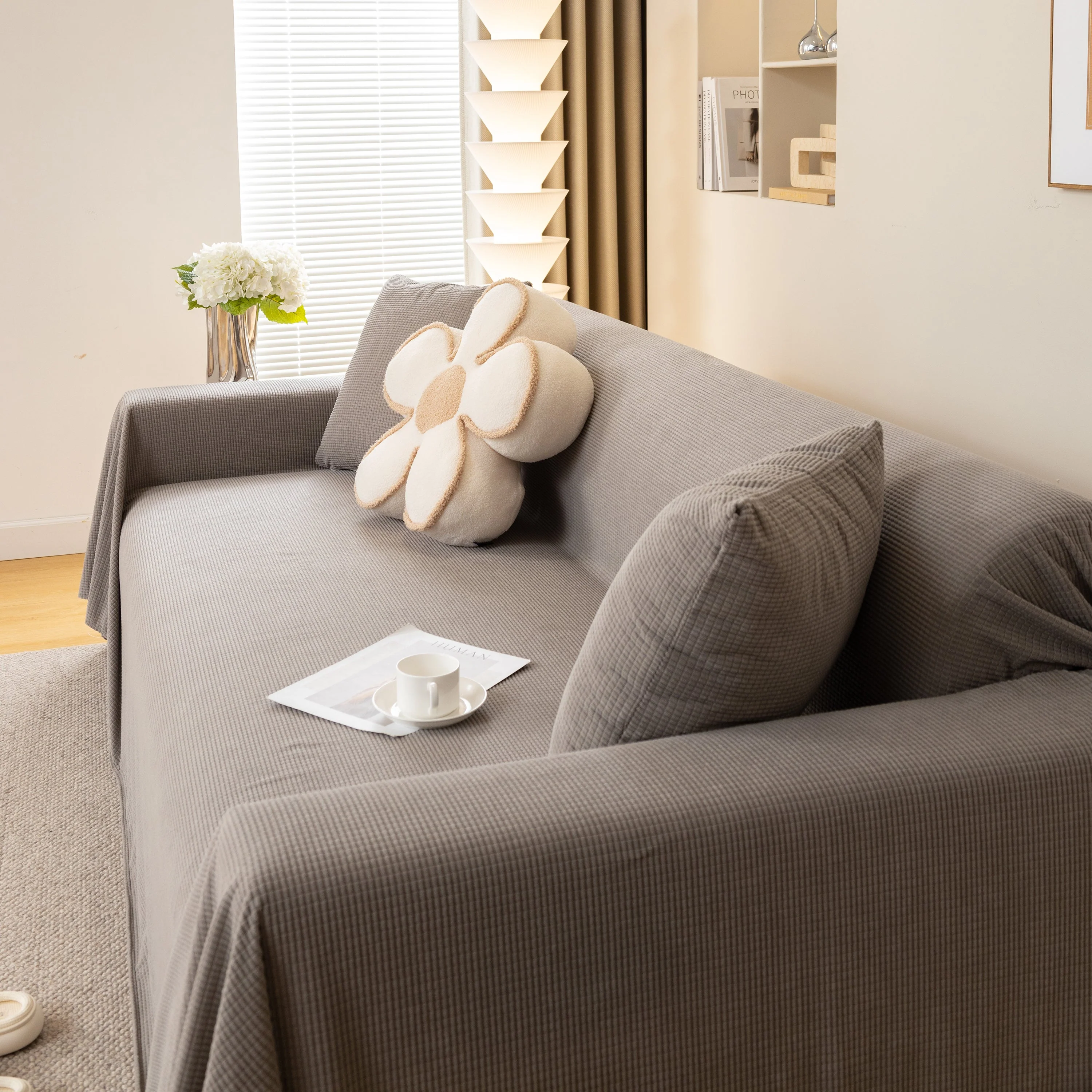 Waterproof Soft Cotton Plush Couch Cover Blanket, Extra Large Furniture Decoration Cover Sofa Slipcovers - Image 59
