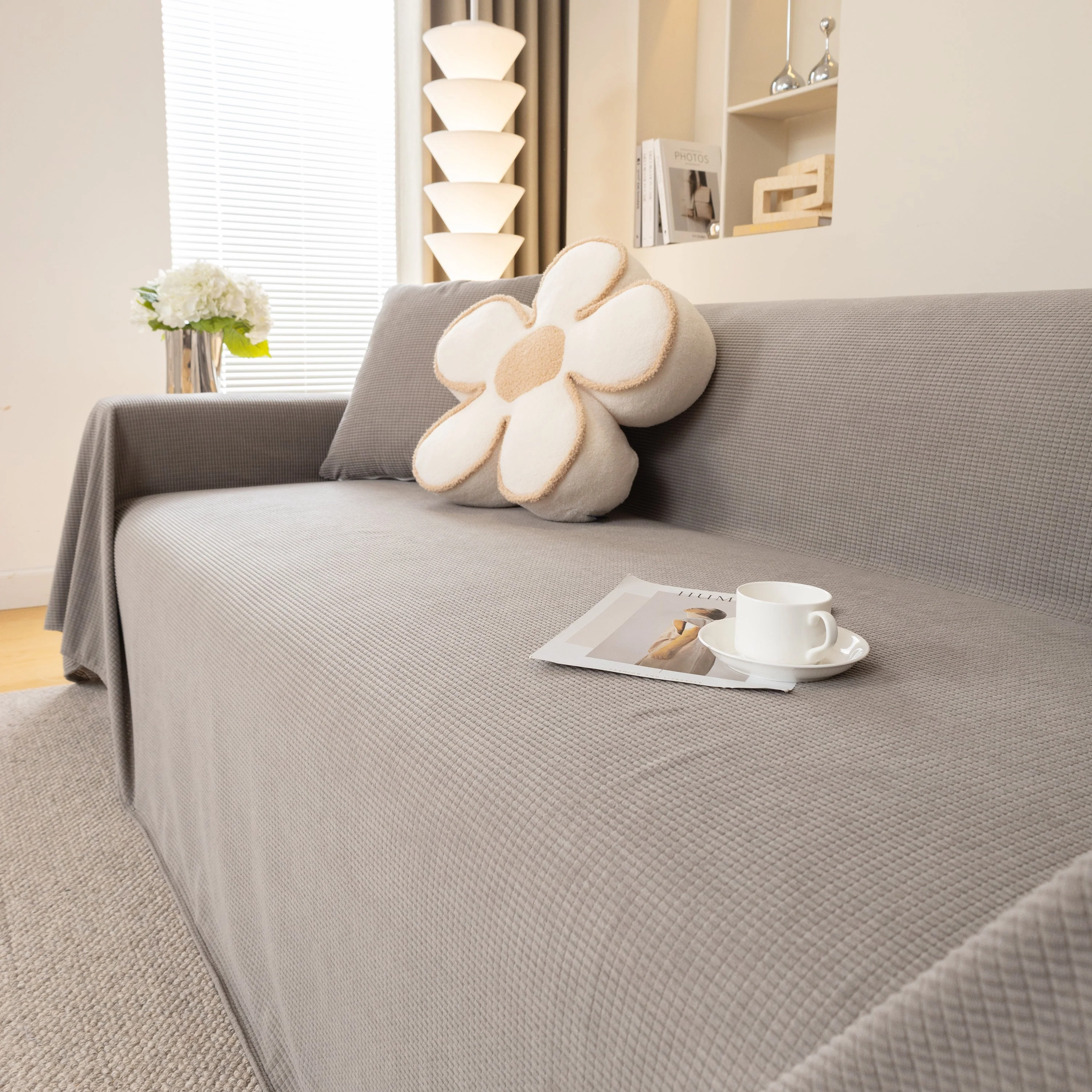 Waterproof Soft Cotton Plush Couch Cover Blanket, Extra Large Furniture Decoration Cover Sofa Slipcovers - Image 63