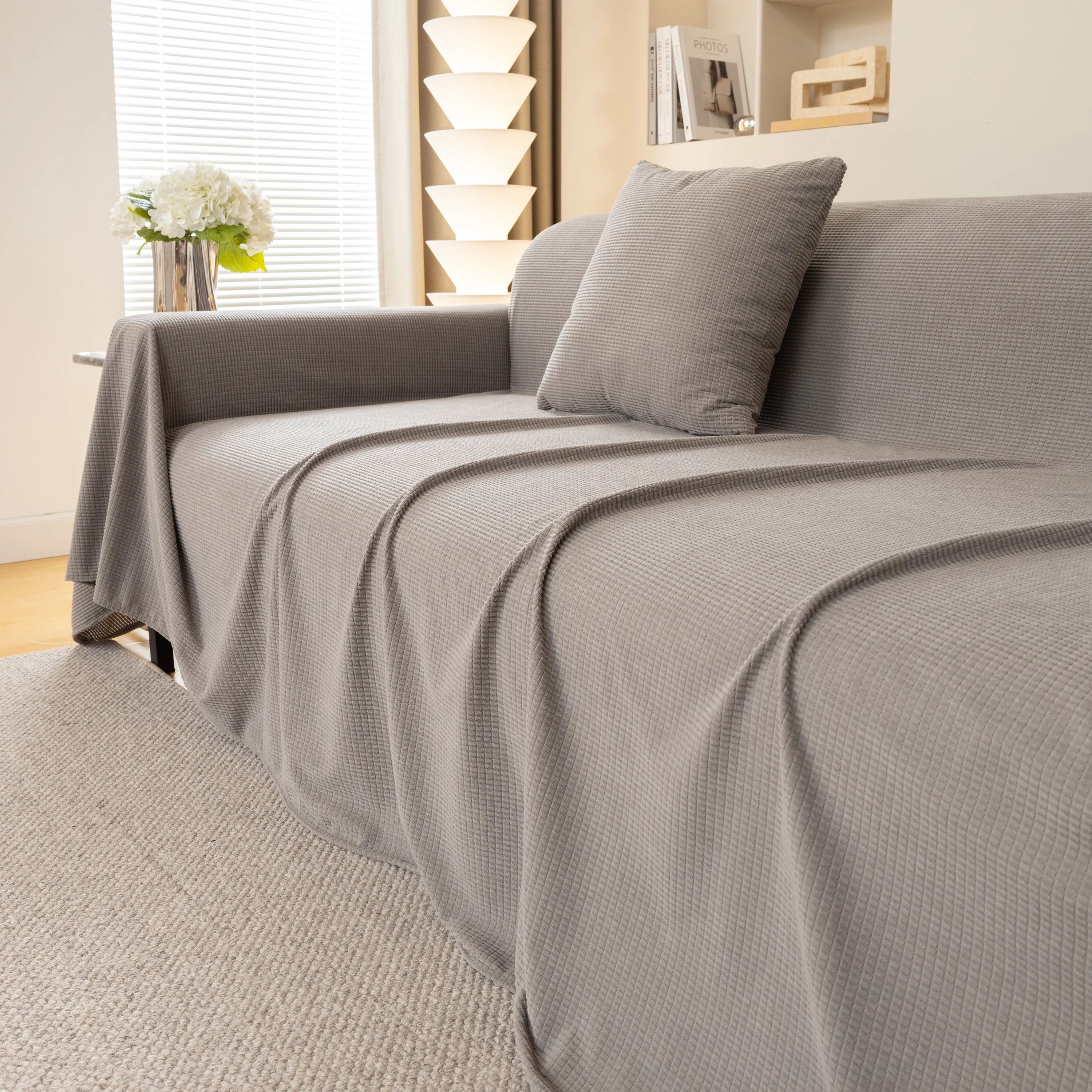 Waterproof Soft Cotton Plush Couch Cover Blanket, Extra Large Furniture Decoration Cover Sofa Slipcovers - Image 67