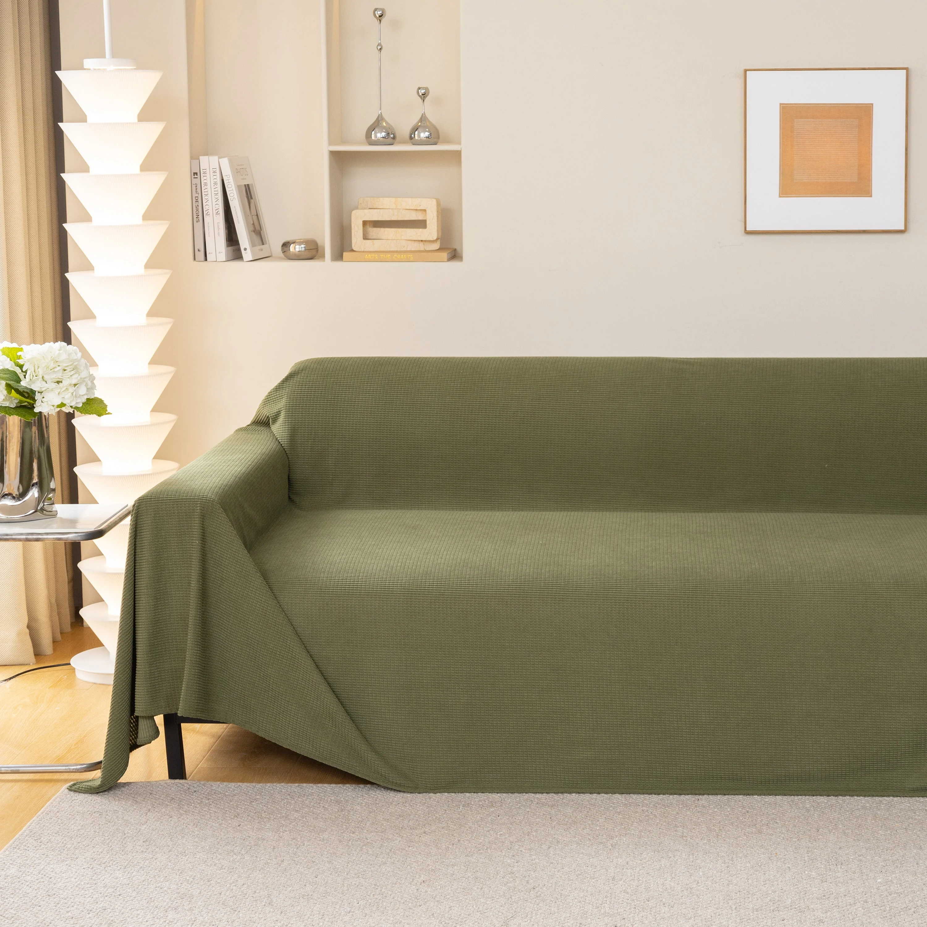 Waterproof Soft Cotton Plush Couch Cover Blanket, Extra Large Furniture Decoration Cover Sofa Slipcovers - Image 7