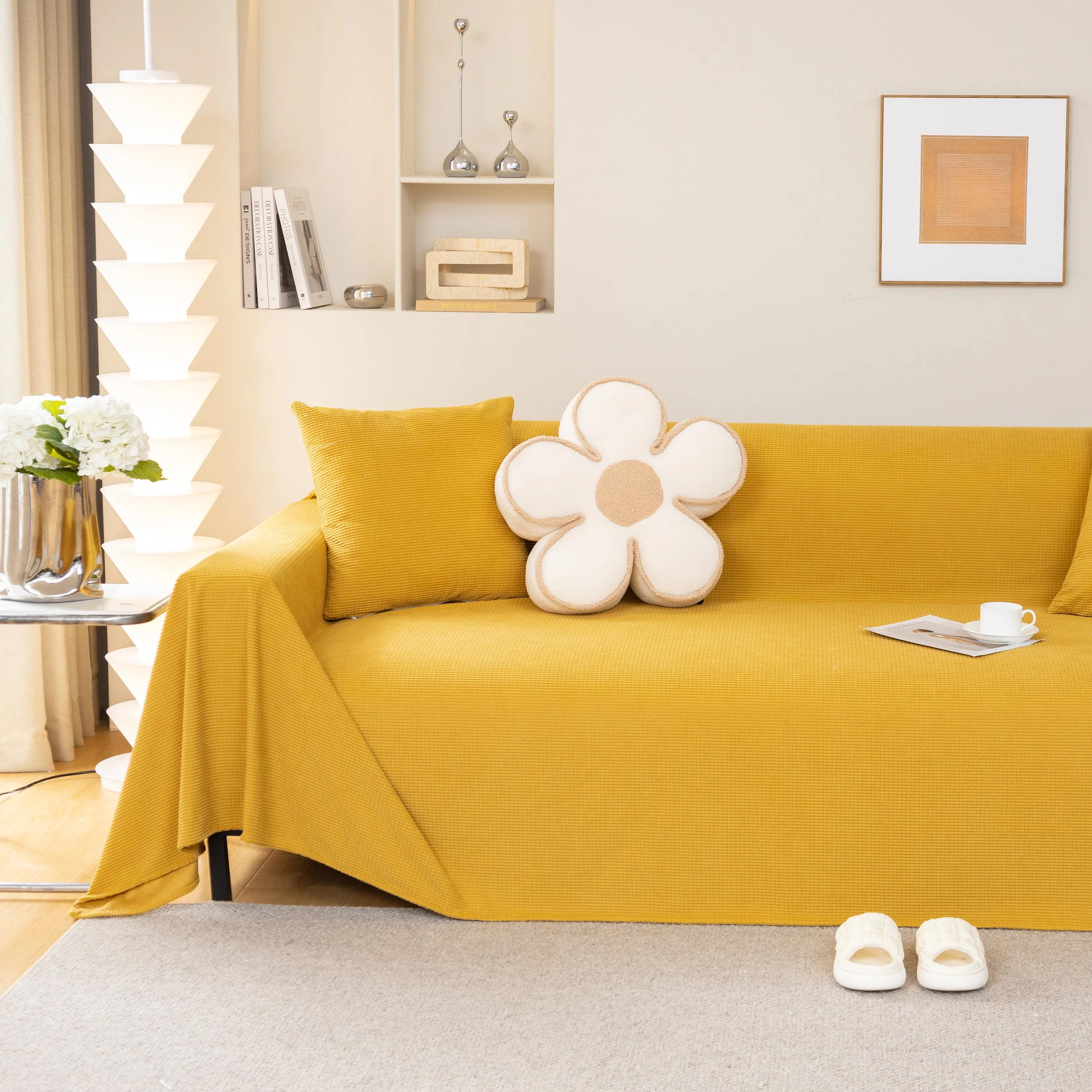 Waterproof Soft Cotton Plush Couch Cover Blanket, Extra Large Furniture Decoration Cover Sofa Slipcovers - Image 77